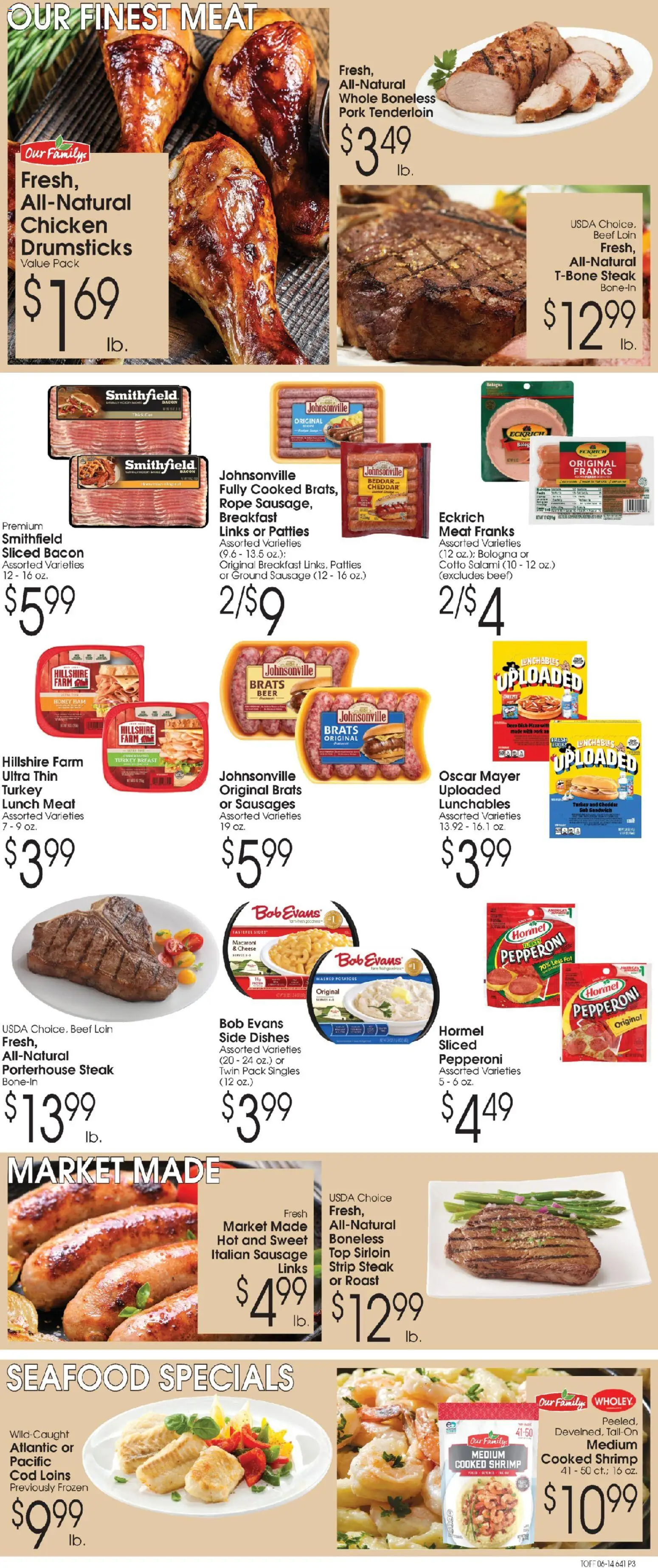 Family Fare Ad - valid from 14.06.2026 | Page: 3 | Products: Salami, Pizza, Pork, Beef