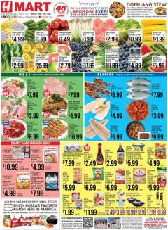 Preview of Hmart weekly ads valid from 09/04/2026 | Page: 1 | Products: Fruit, Watermelon, Kimchi, Onion