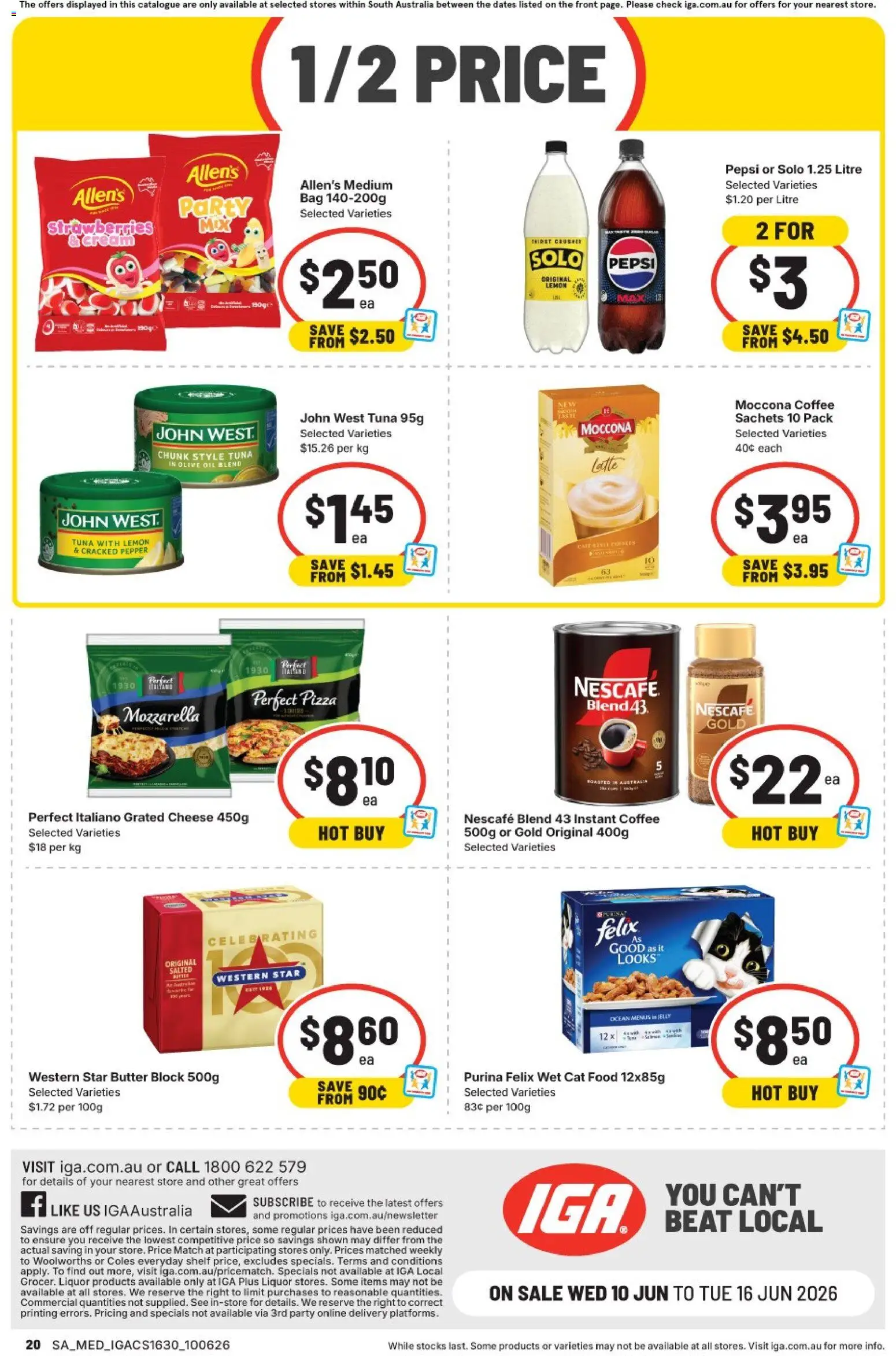 IGA catalogue - valid from 10.06.2026 | Page: 2 | Products: Shelf, Butter, Strawberries, Moccona