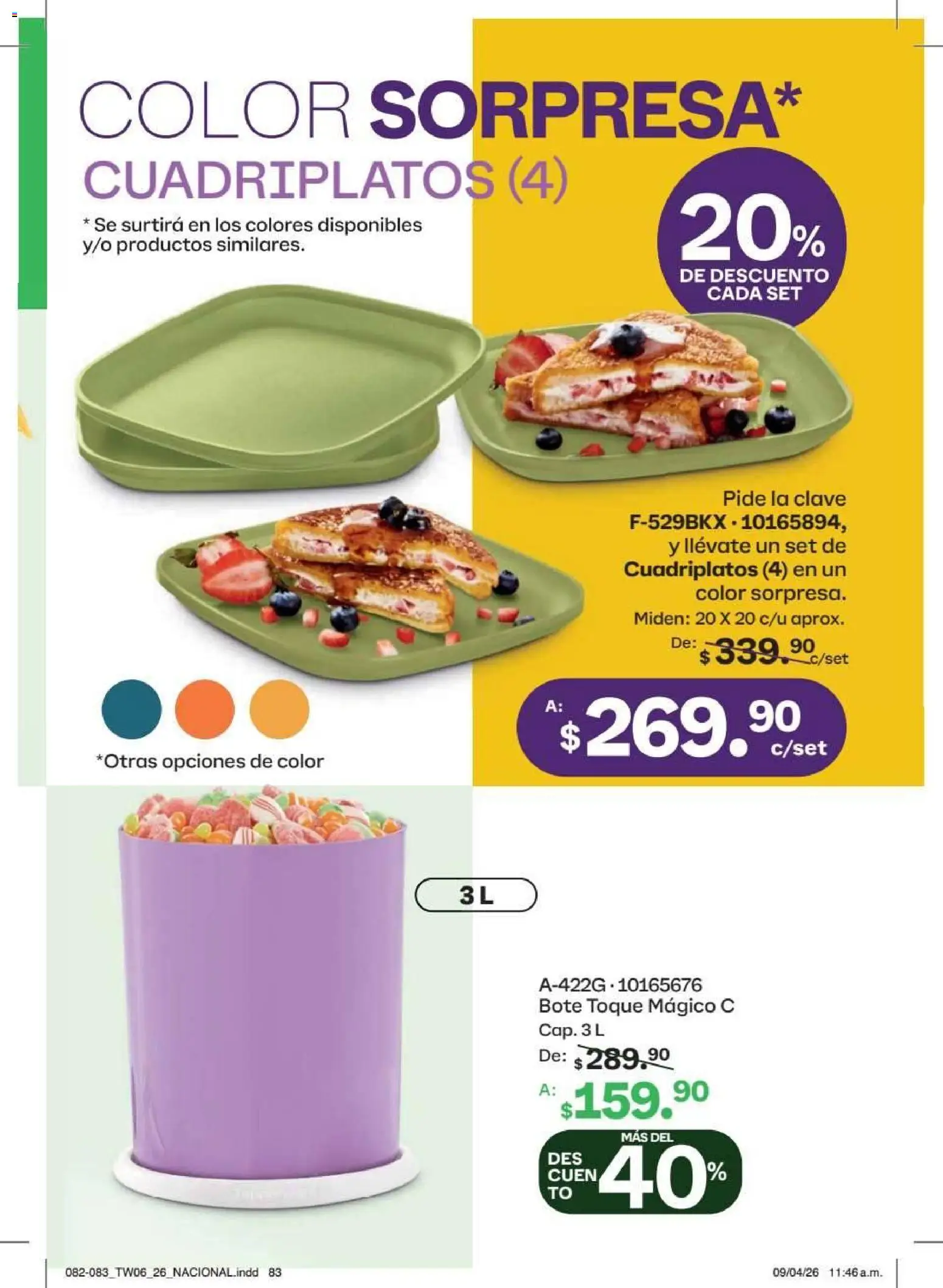 Nuevas ofertas de Tupperware válidas en toda la República Mexicana desde el 18/05/2026. ¡Encuentra las mejores ofertas en Tupperware catálogo! | Página: 83