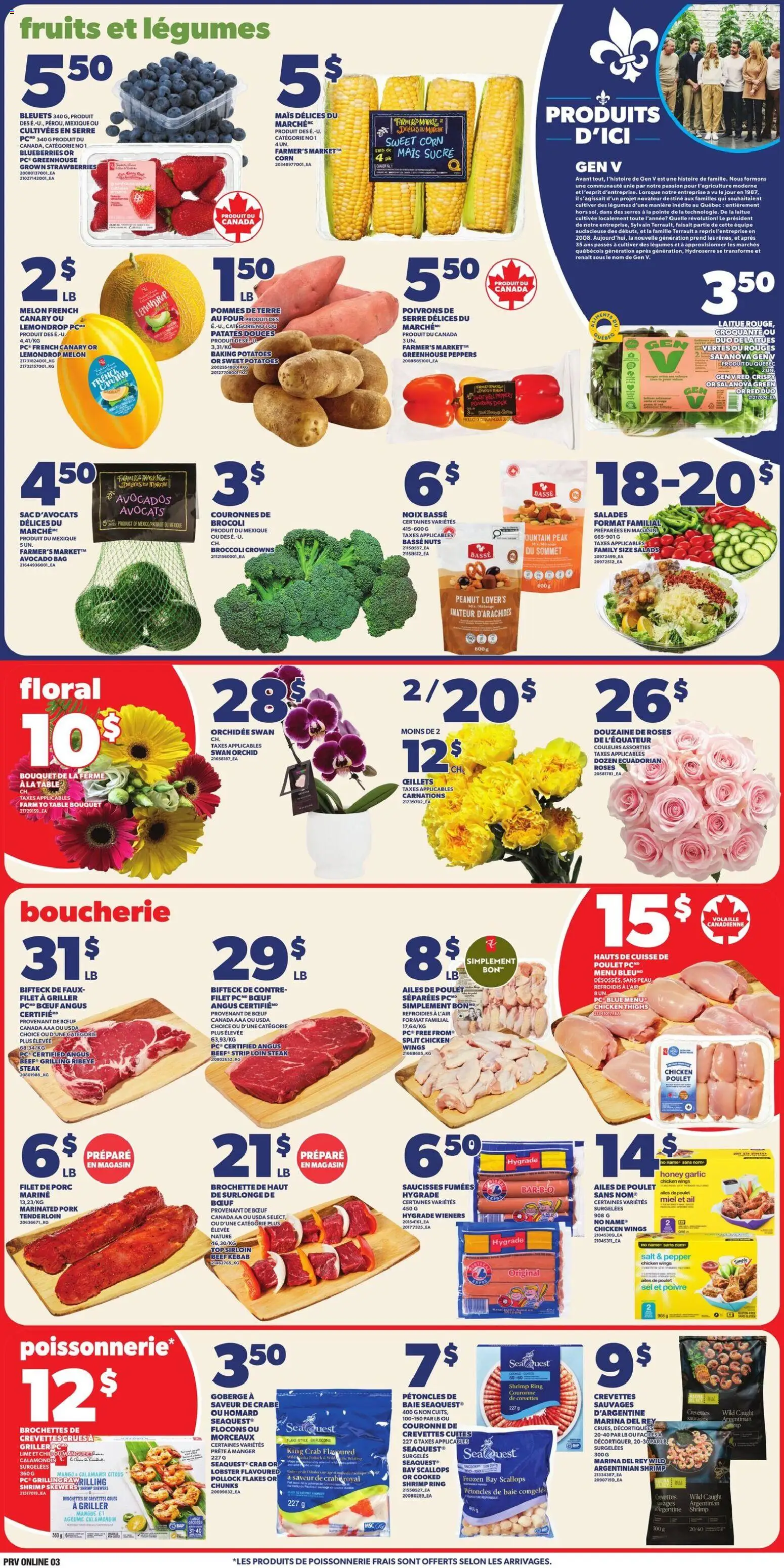 Provigo flyer valid from Jun 25, 2026 | Page: 4 | Products: Beef, Flakes, Chicken wings, Table