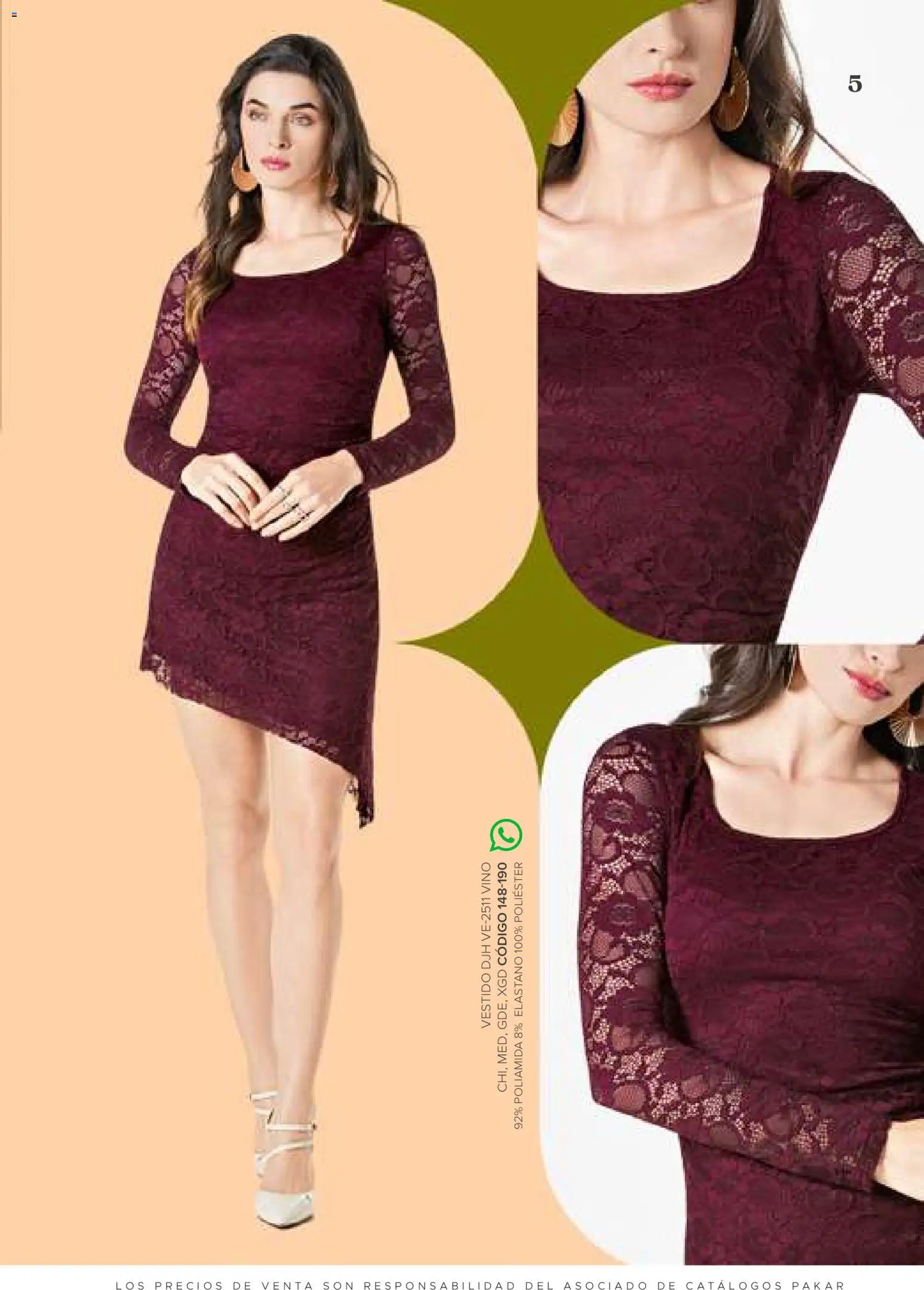 Nuevas ofertas de SC Pakar válidas en toda la República Mexicana desde el 31/07/2026. ¡Encuentra las mejores ofertas en SC Pakar catálogo Ropa! | Página: 5 | Productos: Vestido, Vino