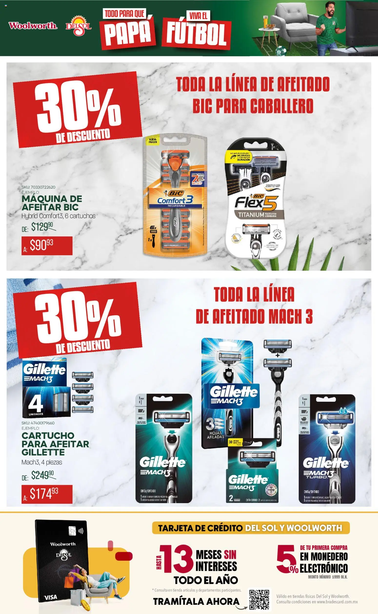 Nuevas ofertas de Del Sol y Woolworth válidas en toda la República Mexicana desde el 15.06.2026. ¡Encuentra las mejores ofertas en Del Sol y Woolworth catálogo! | Página: 18 | Productos: Navaja, Papa, Monedero
