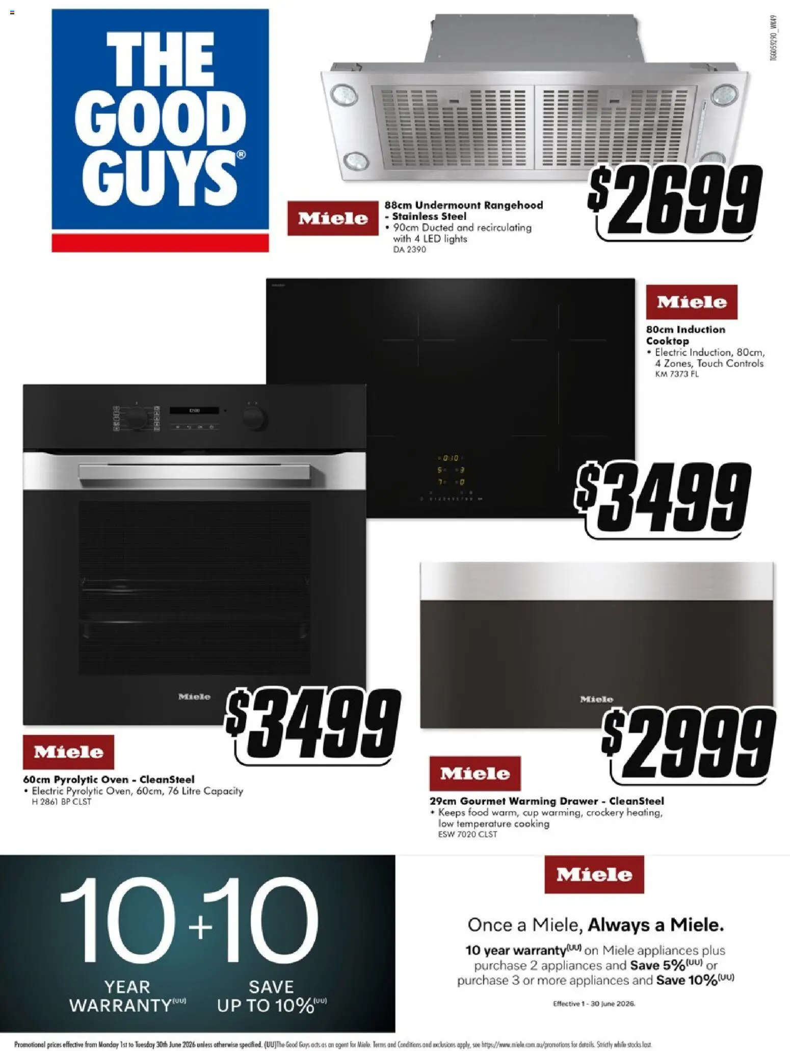 The Good Guys catalogue - valid from 31.05.2026 | Page: 1 | Products: Crockery, Drawer, Oven, Cooktop
