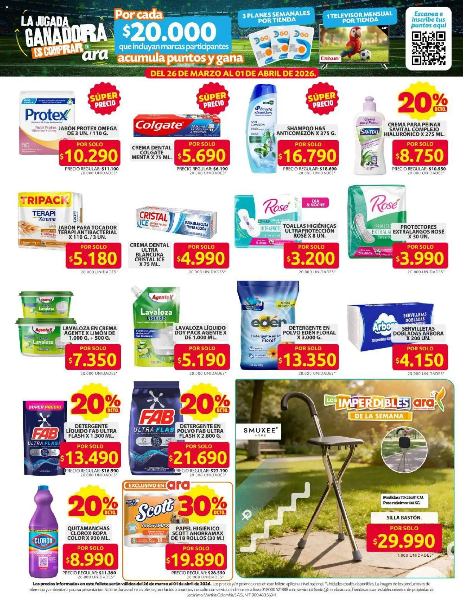 Ara revista - valida desde el 19.03.2026 | Página: 12 | Productos: Peso, Servilletas, Polvo, Ropa