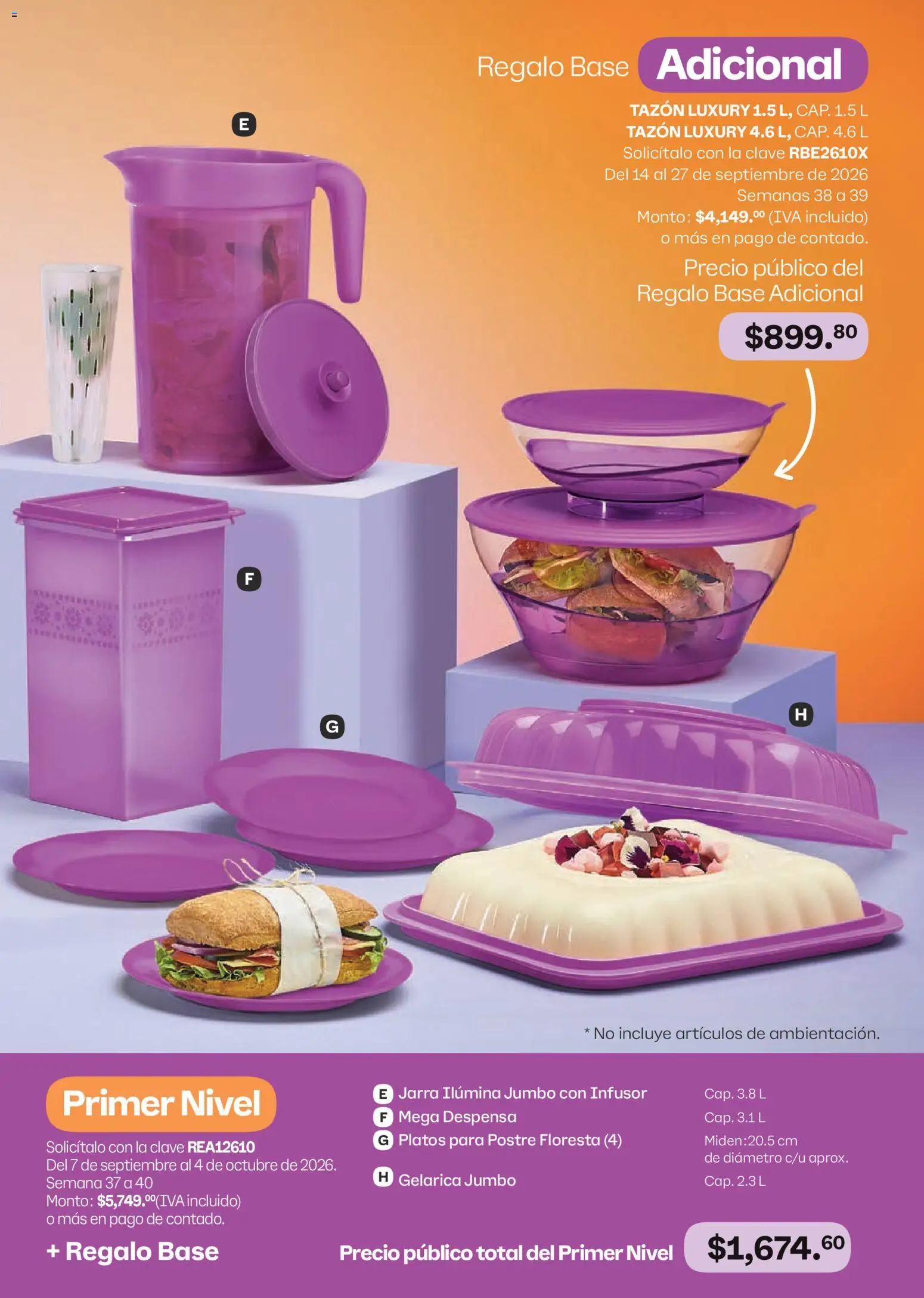 Nuevas ofertas de Tupperware válidas en toda la República Mexicana desde el 07/09/2026. ¡Encuentra las mejores ofertas en Tupperware catálogo! | Página: 113 | Productos: Postre, Despensa, Jarra