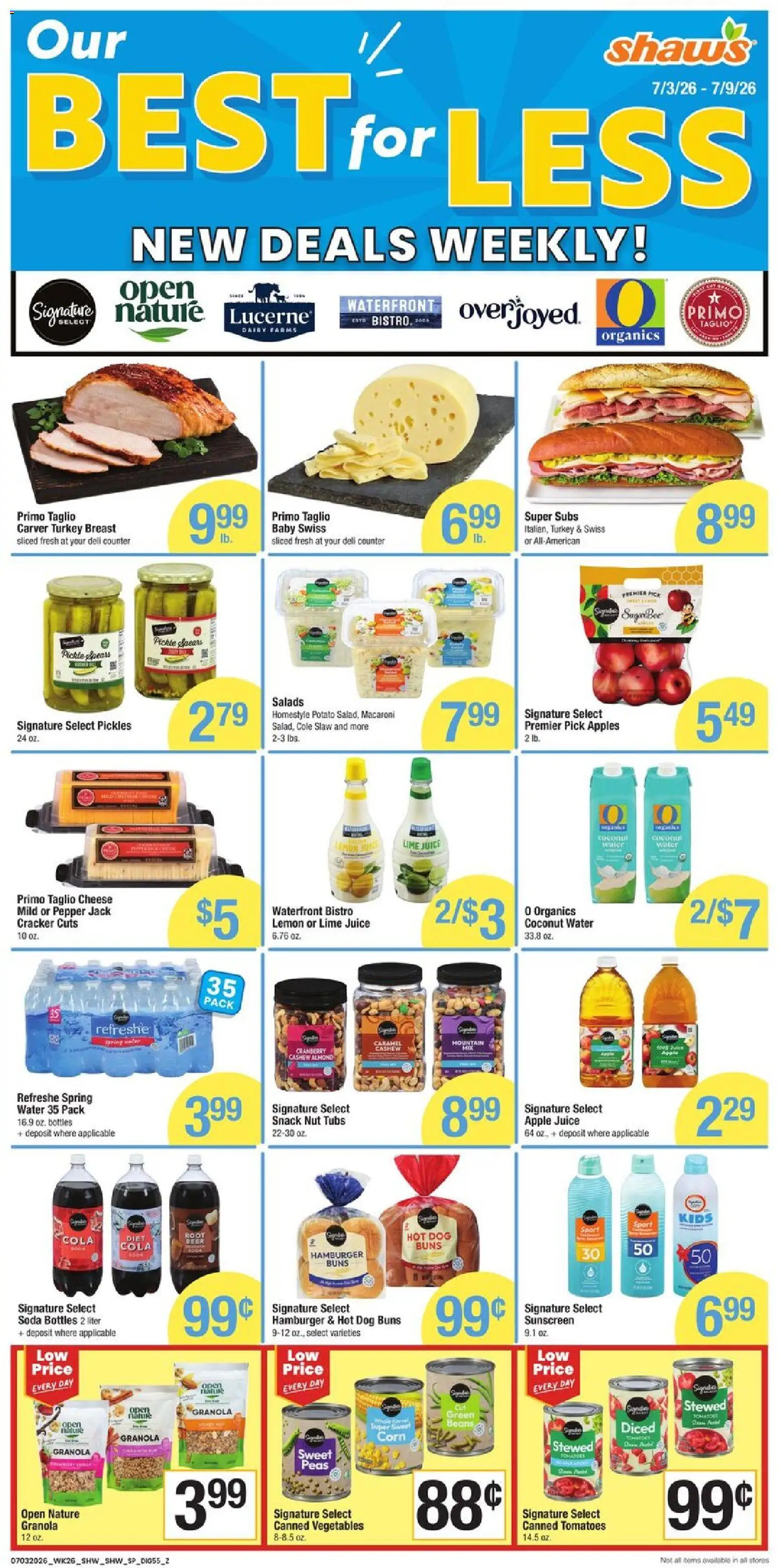 Shaw's Weekly Ad - NH - valid from 07/03/2026 | Page: 7 | Products: Cheese, Sunscreen, Pepper, Lemon
