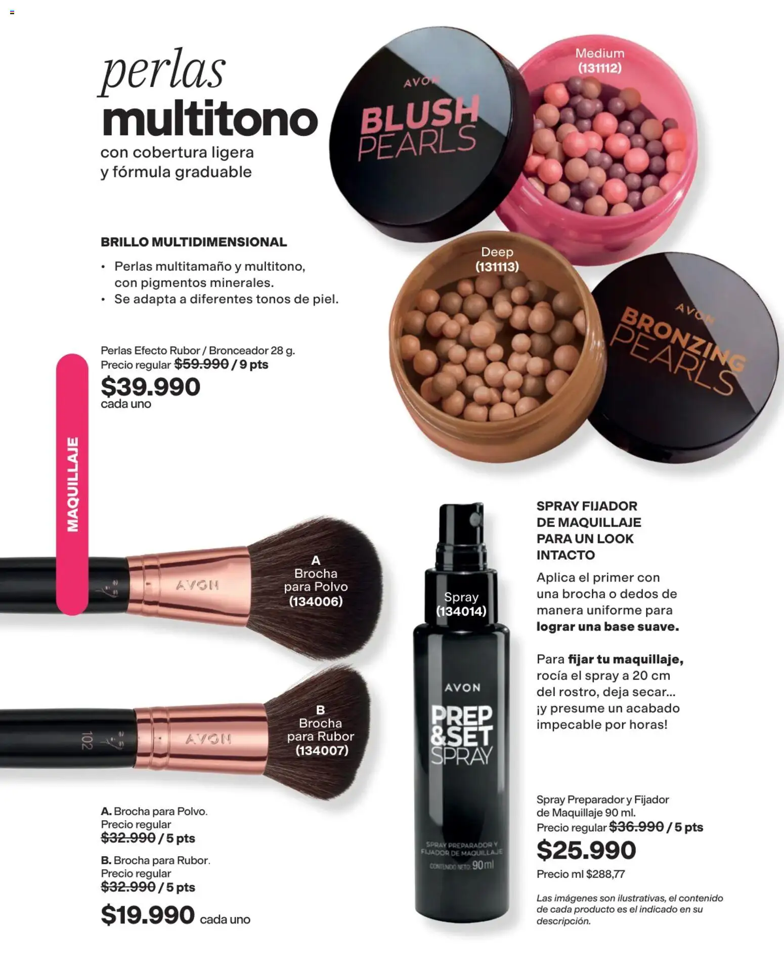 Avon revista - valida desde el 03/08/2026 | Página: 72 | Productos: Fijador, Rubor, Brocha, Bronceador