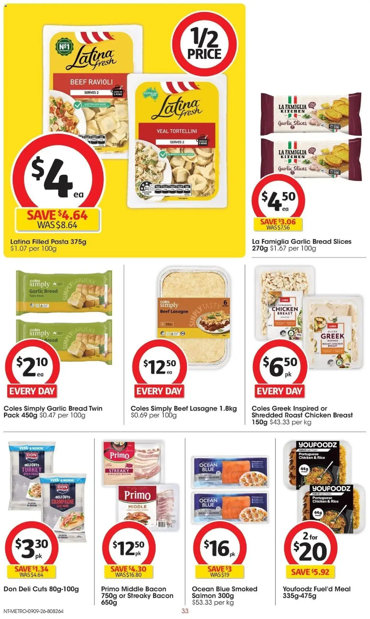 Coles catalogue - valid from 09/09/2026 | Page: 33 | Products: Veal, Chicken, Salmon, Roast