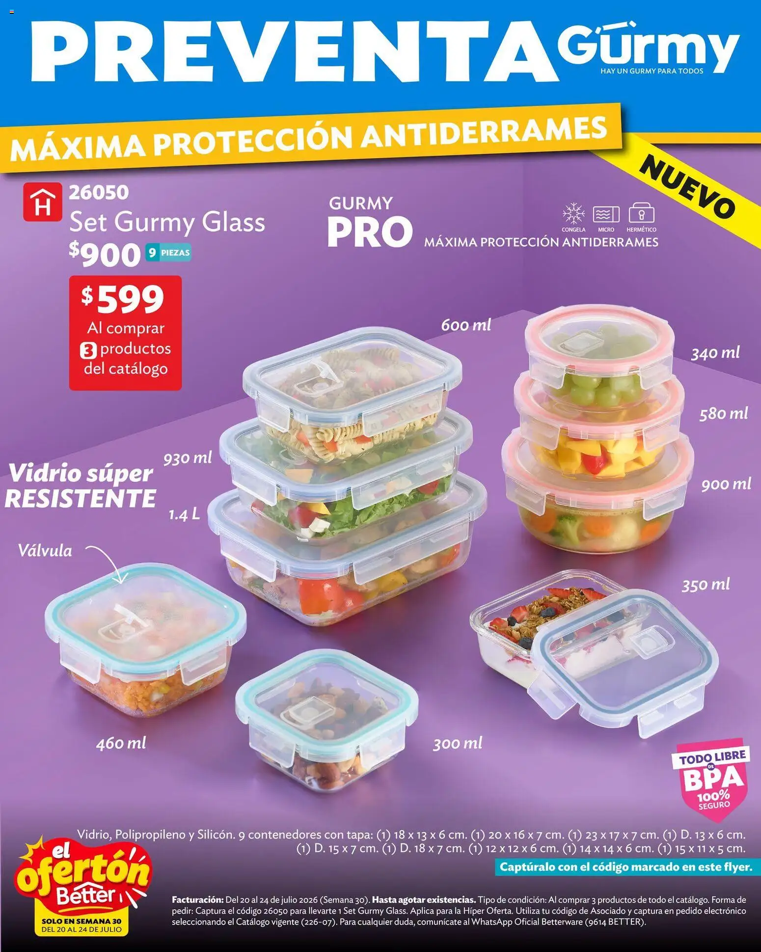 Nuevas ofertas de Betterware válidas en toda la República Mexicana desde el 20/07/2026. ¡Encuentra las mejores ofertas en Betterware catálogo El Ofertón! | Página: 3 | Productos: Válvula