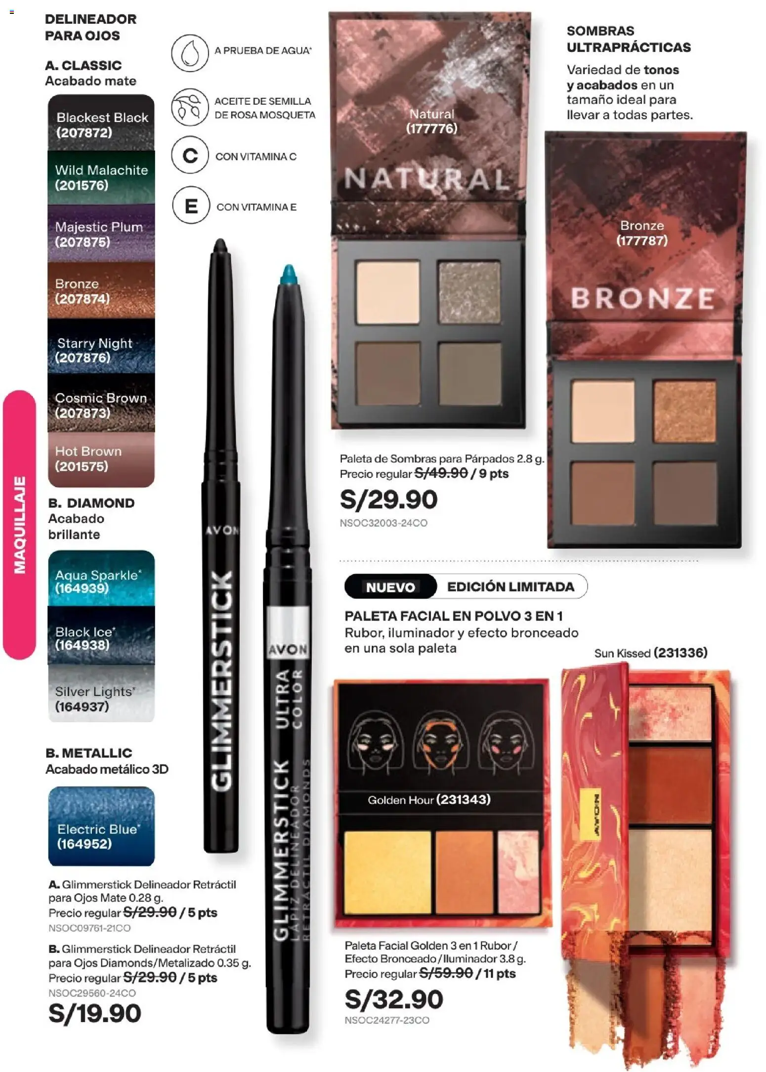 Catálogo Avon válido desde 15/09/2026 | Página: 27 | Productos: Delineador, Maquillaje, Polvo, Rubor