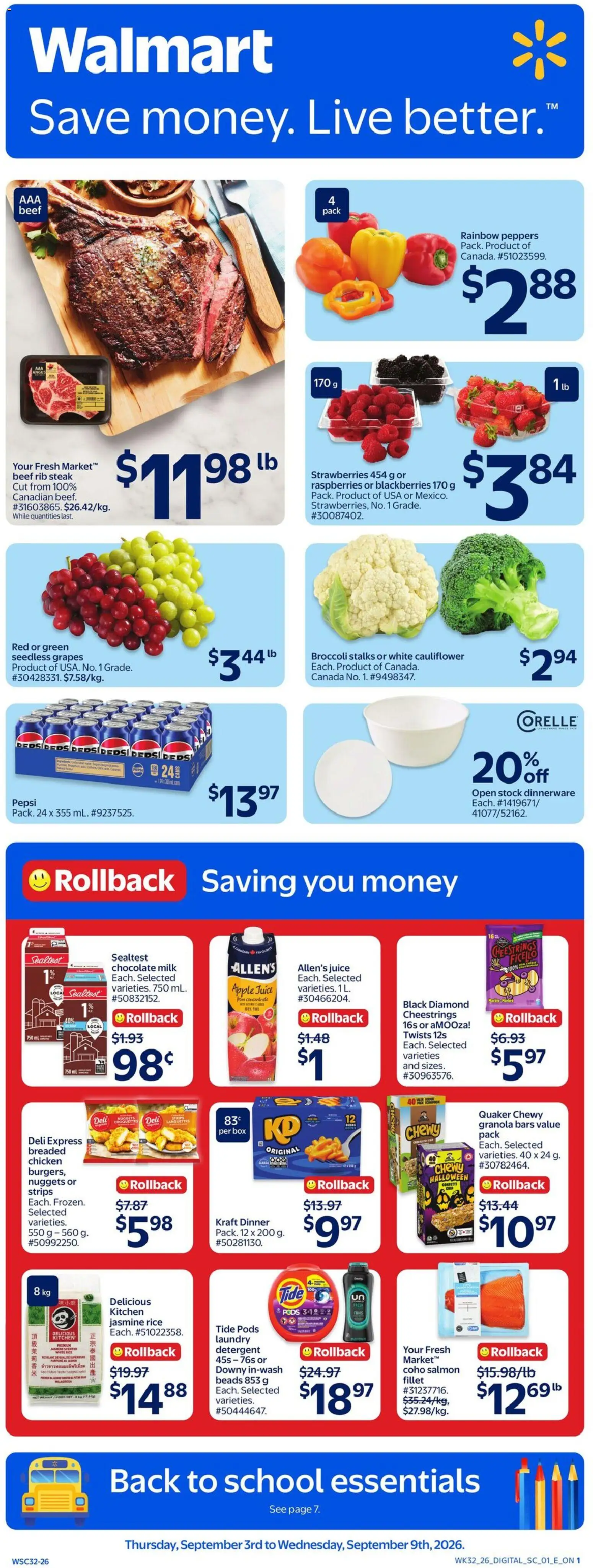Walmart flyer valid from Sep 3, 2026 | Page: 1