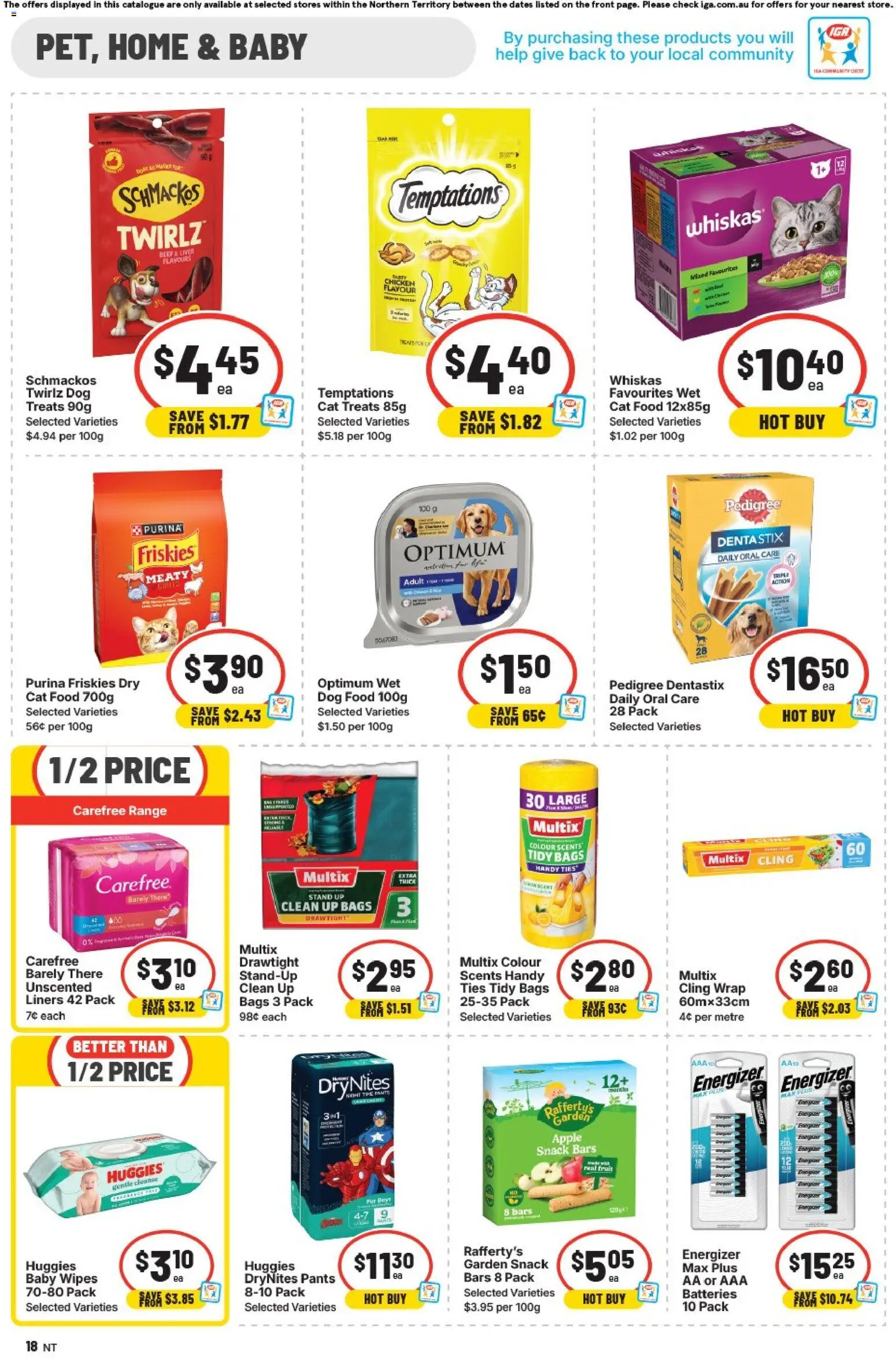 IGA catalogue - valid from 17.06.2026 | Page: 14 | Products: Chicken, Dog food, Pants, Batteries