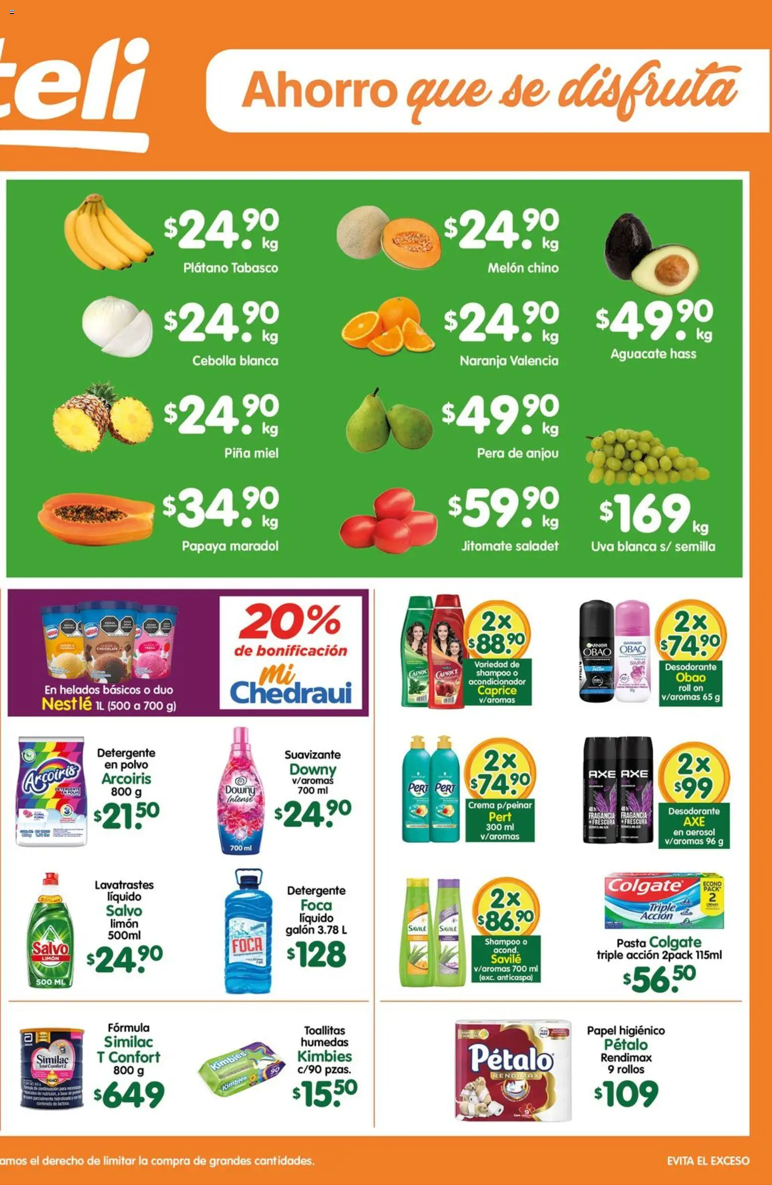 Nuevas ofertas de Arteli válidas en toda la República Mexicana desde el 04.05.2026. ¡Encuentra las mejores ofertas en Arteli folleto Express! | Página: 2 | Productos: Detergente, Pera, Melón, Piña
