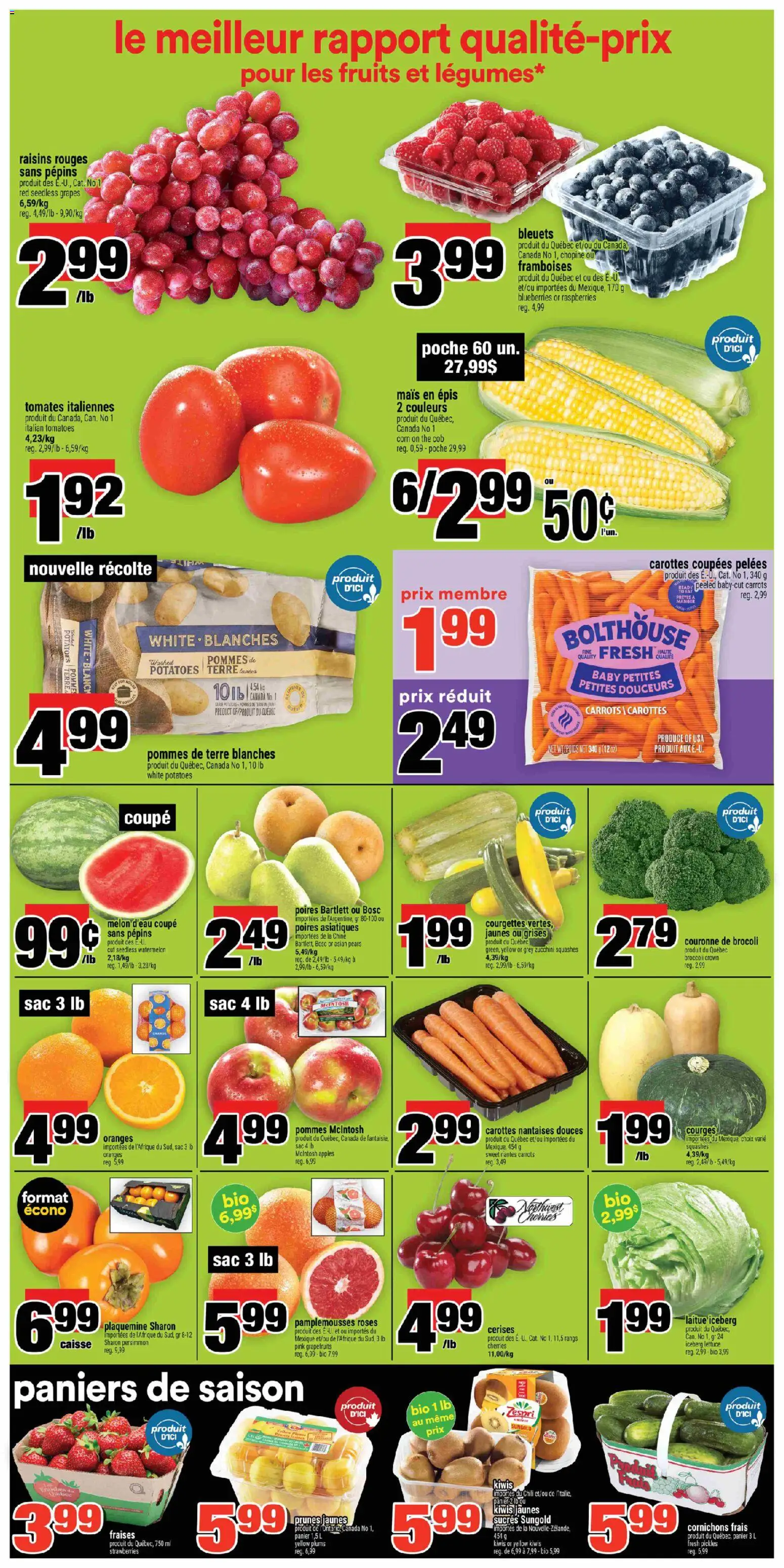 Super C flyer valid from Jul 23, 2026 | Page: 4 | Products: Strawberries, Corn, Persimmon, Seedless watermelon
