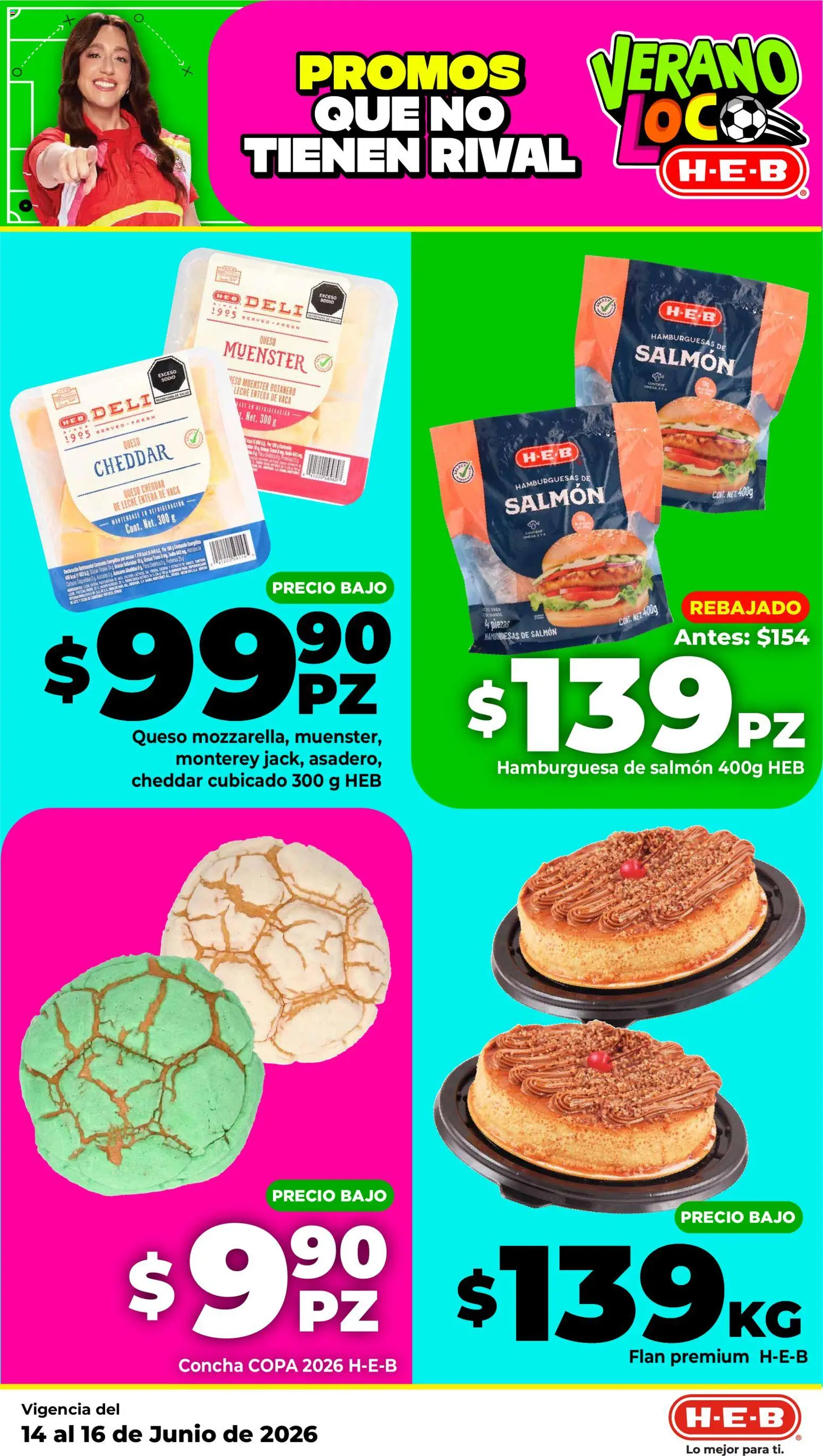 Nuevas ofertas de H-E-B válidas en toda la República Mexicana desde el 14/07/2026. ¡Encuentra las mejores ofertas en H-E-B folleto Las promos más locas! | Página: 3 | Productos: Leche, Queso