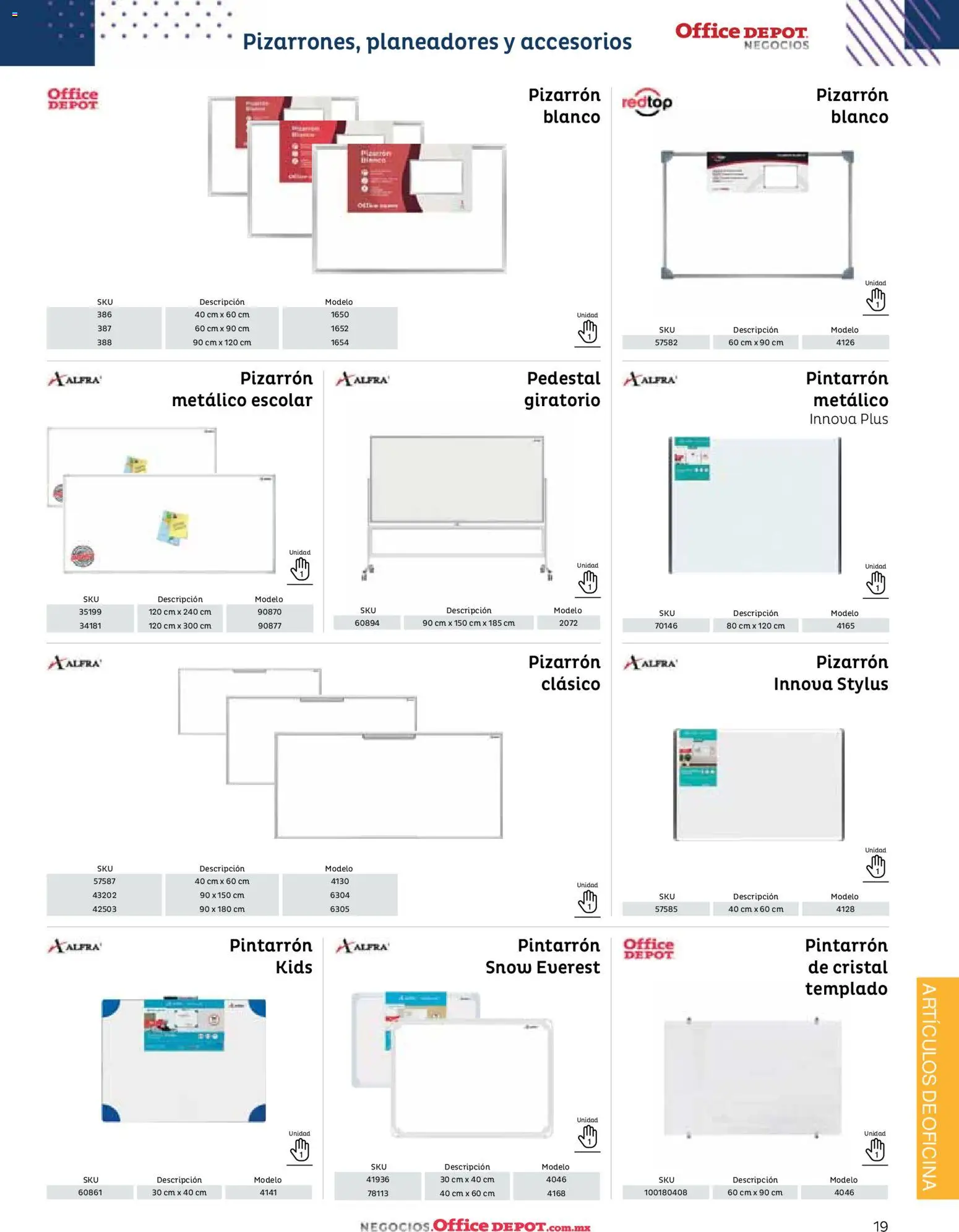 Nuevas ofertas de Office Depot válidas en toda la República Mexicana desde el 12/01/2026. ¡Encuentra las mejores ofertas en Office Depot catálogo 2026! | Página: 21 | Productos: Pizarrón