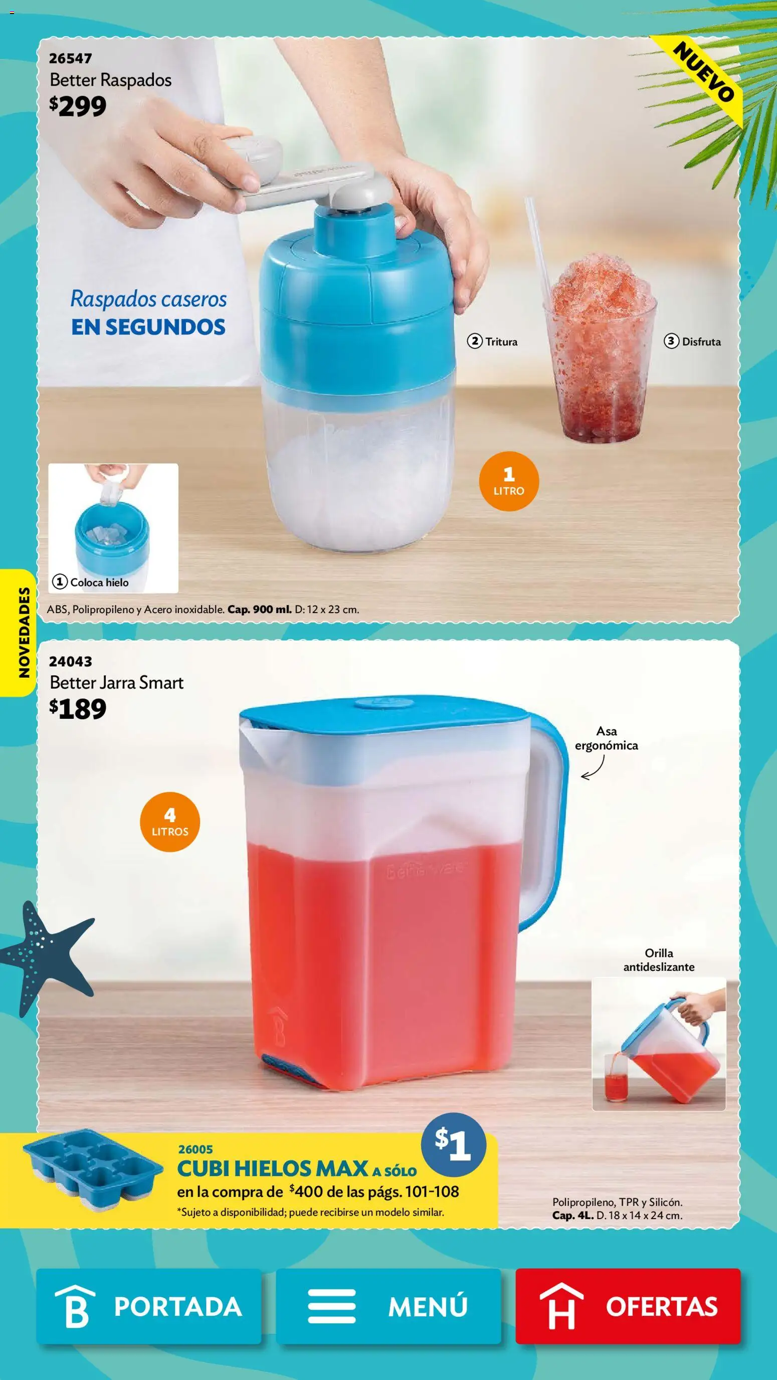 Nuevas ofertas de Betterware válidas en toda la República Mexicana desde el 29/06/2026. ¡Encuentra las mejores ofertas en Betterware campaña 7 2026! | Página: 107 | Productos: Jarra