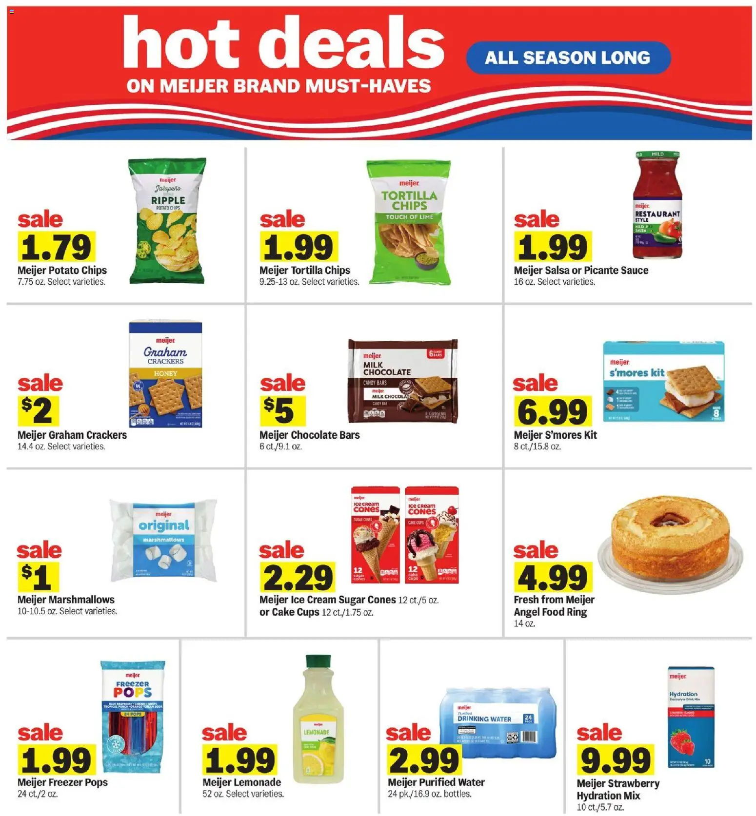 Meijer Weekly Ad - MI - valid from 06/24/2026 | Page: 33 | Products: Ring, Chips, Water, Sauce