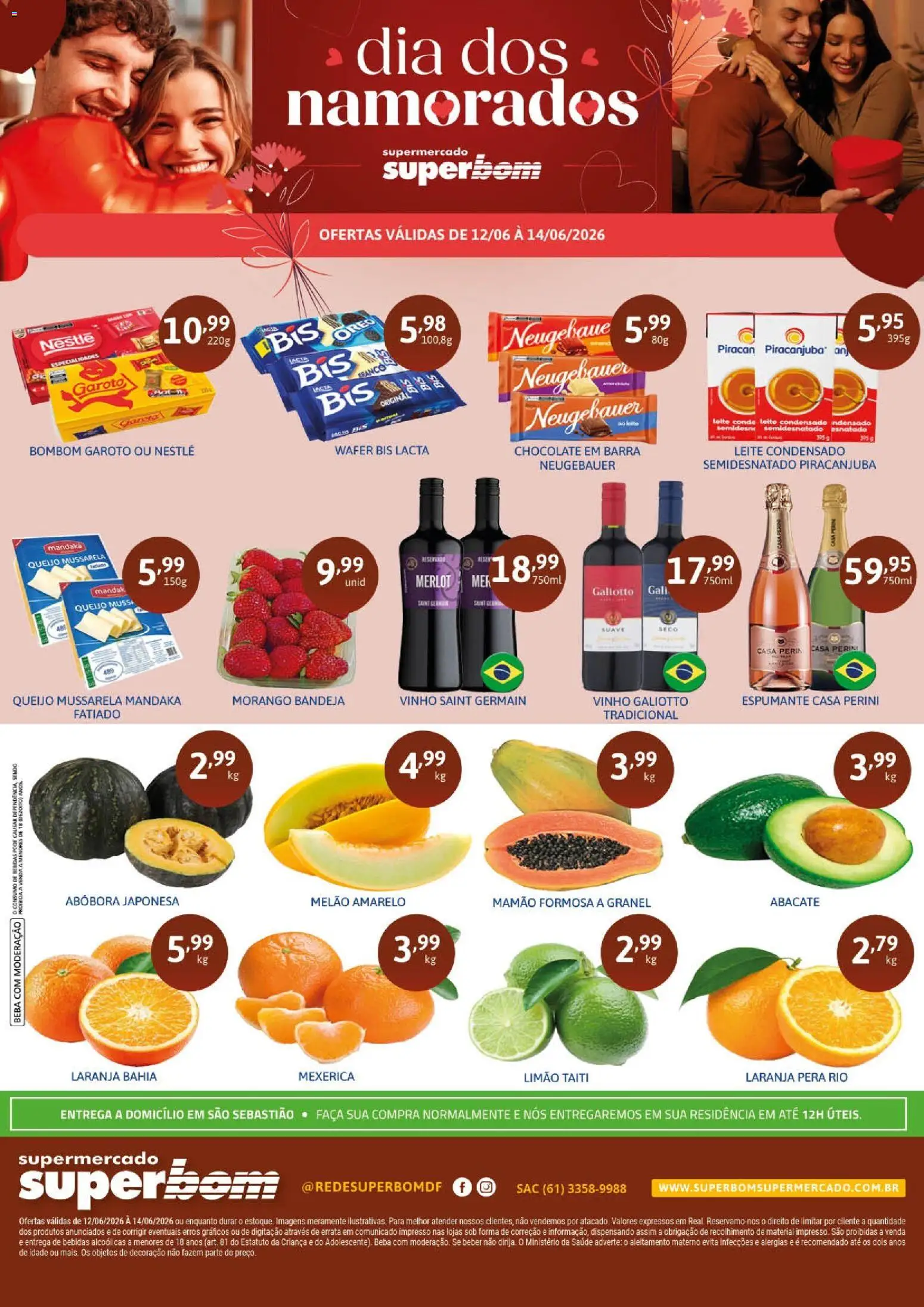 Superbom Folheto - válido de 12.06.2026 | Página: 3 | Produtos: Mexerica, Pera, Queijo, Mamão
