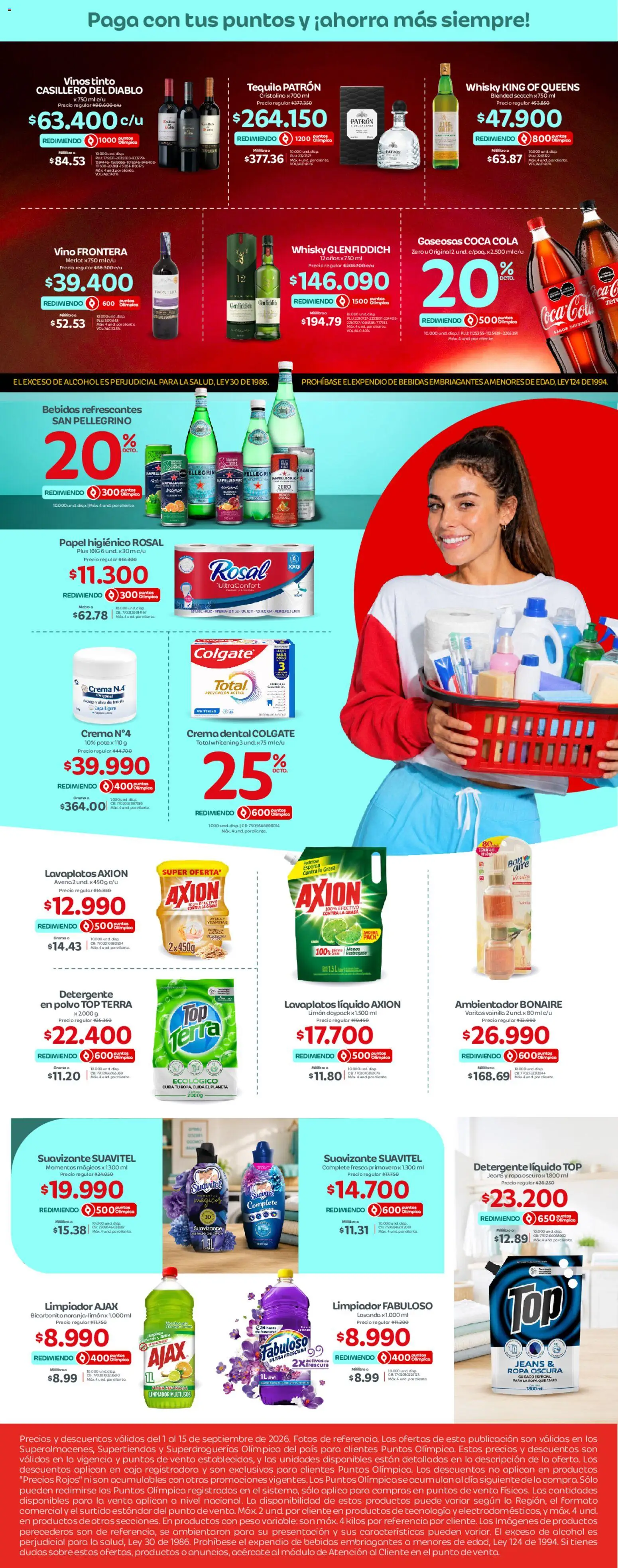 Olímpica revista - valida desde el 01/09/2026 | Página: 3 | Productos: Espuma, Limpiador, Top, Ropa