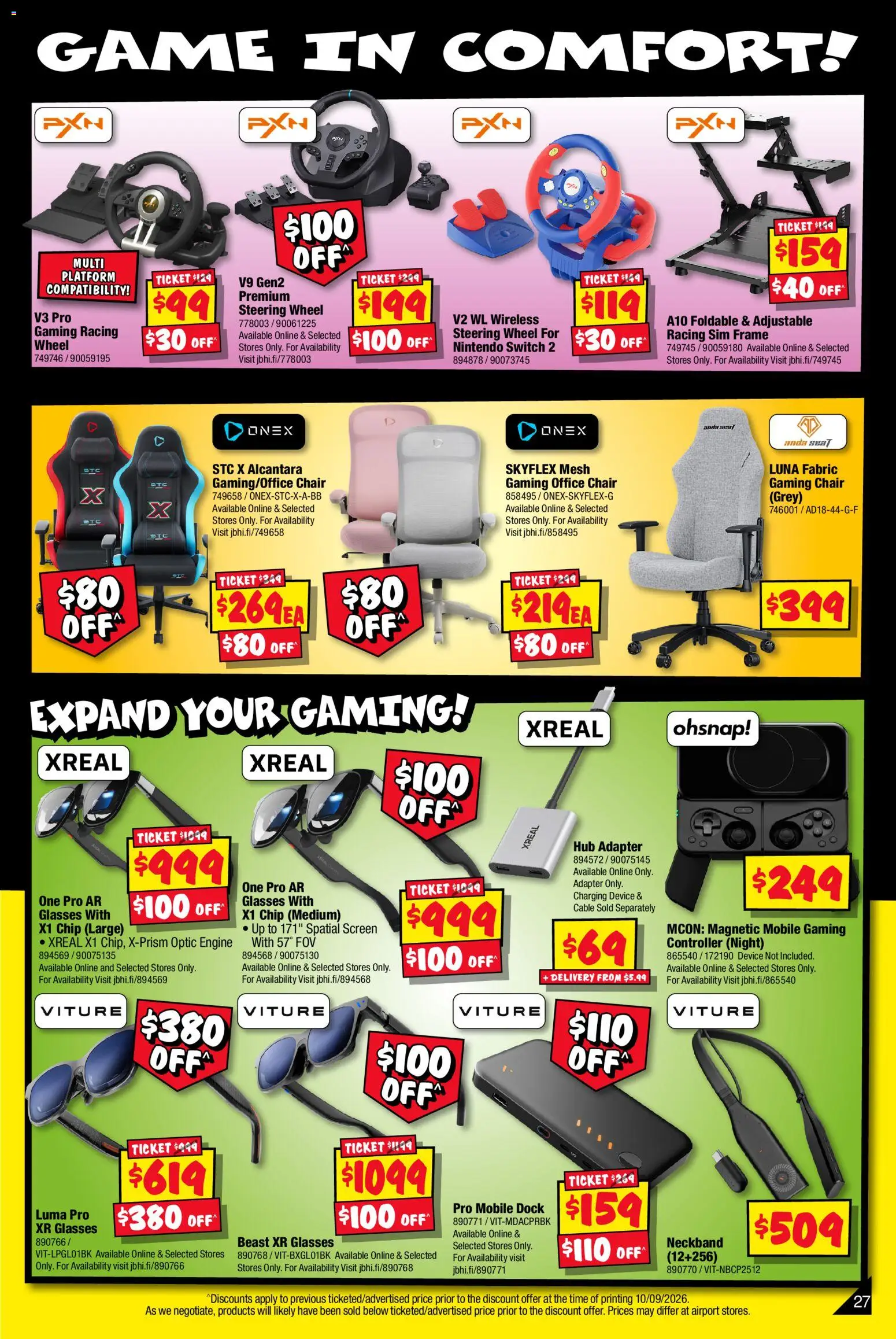 JB Hi-Fi catalogue - valid from 24/09/2026 | Page: 27 | Products: Chair, Cable, Game, Adapter