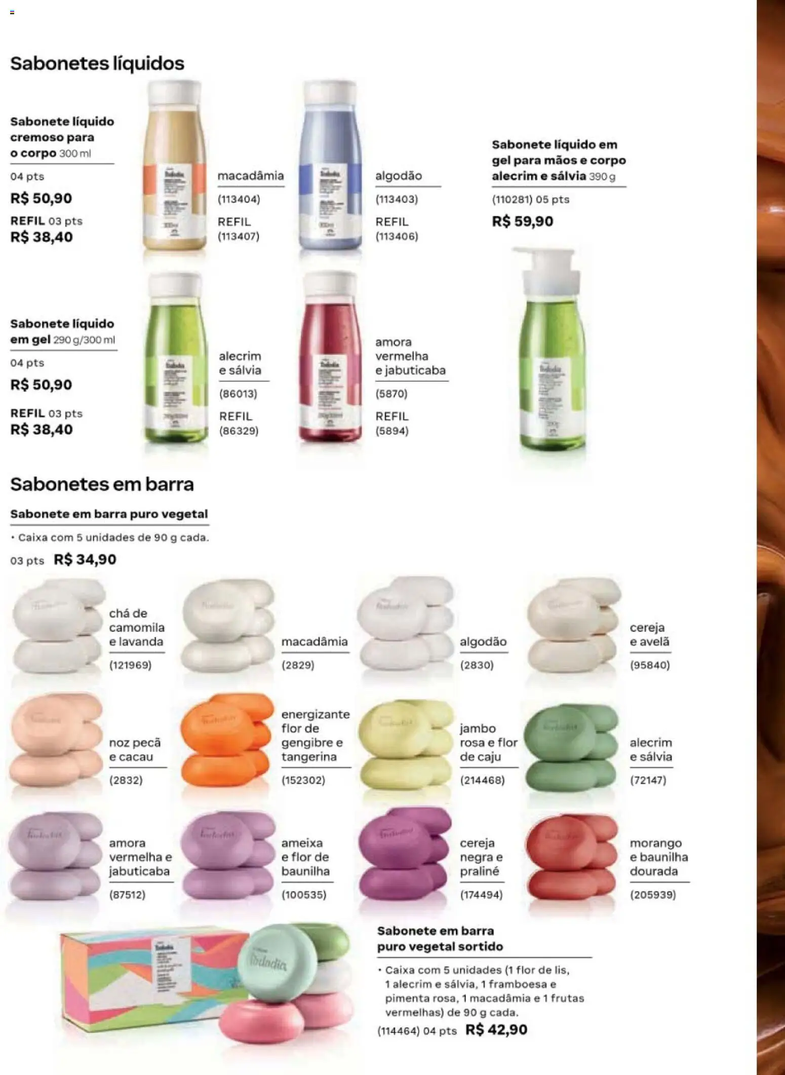 Natura Folheto - válido de 19/07/2026 | Página: 108 | Produtos: Baunilha, Frutas vermelhas, Sabonete, Ameixa