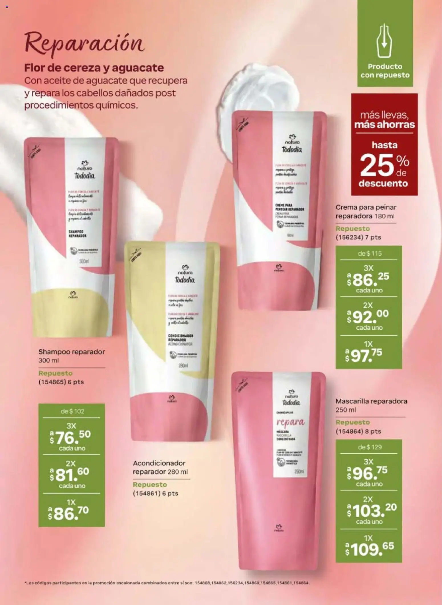 Nuevas ofertas de Natura válidas en toda la República Mexicana desde el 08.05.2026. ¡Encuentra las mejores ofertas en Natura campaña 8 2026! | Página: 124 | Productos: Crema, Máscara, Aguacate, Acondicionador