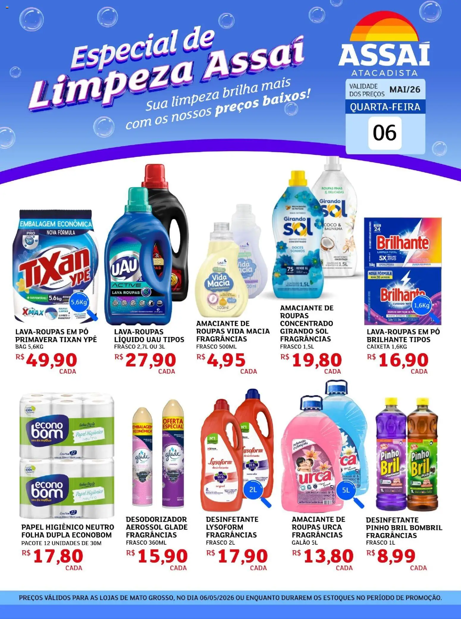 Assaí Atacadista Folheto - válido de 06.05.2026 | Página: 1 | Produtos: Coco, Girando sol, Roupas, Papel higiênico