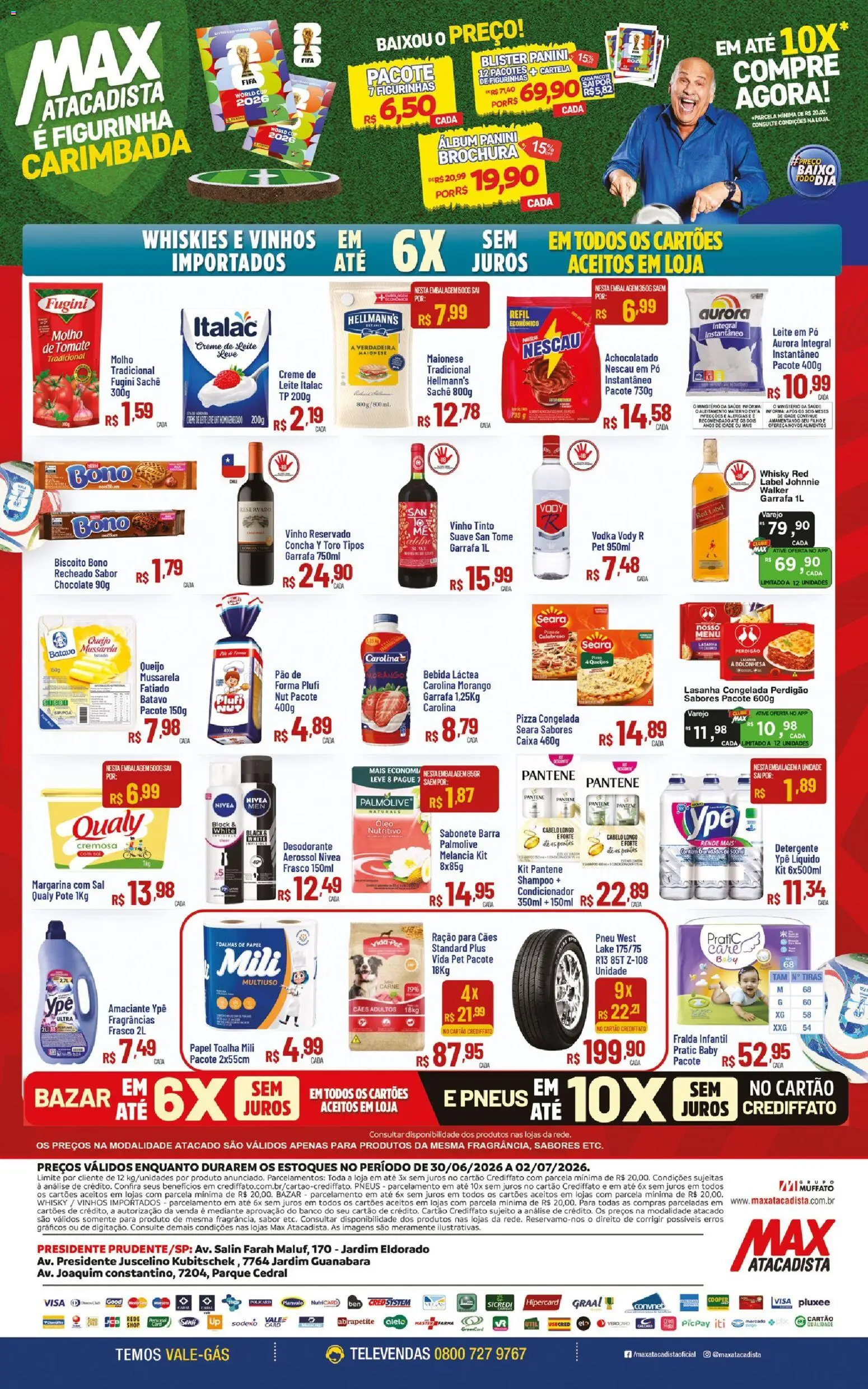Max Atacadista Folheto - válido de 30/06/2026 | Página: 2 | Produtos: Shampoo, Detergente, Queijo, Sabonete