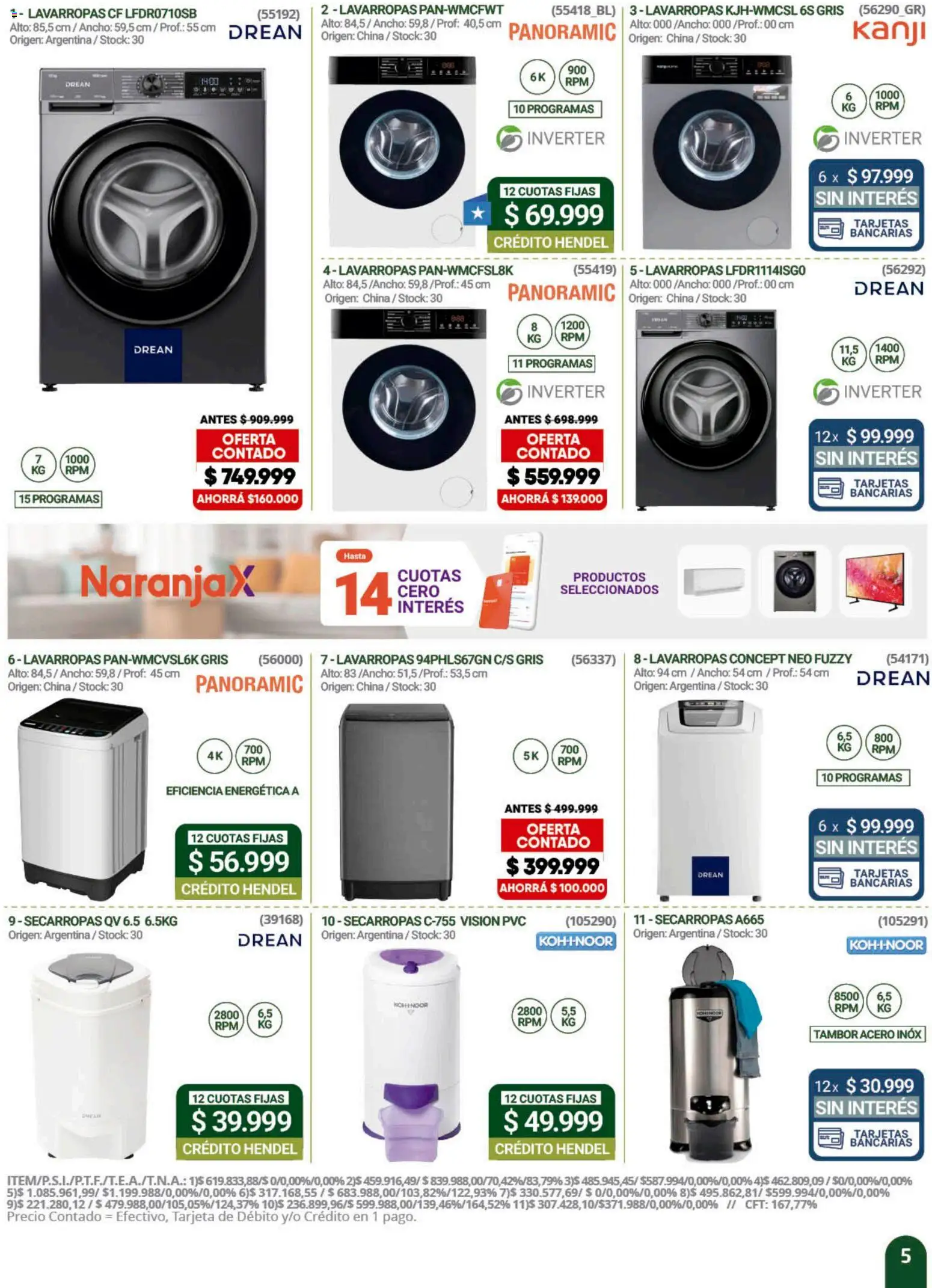 Hendel catálogo │ válido desde el 01/07/2026 | Página: 5 | Productos: Lavarropas