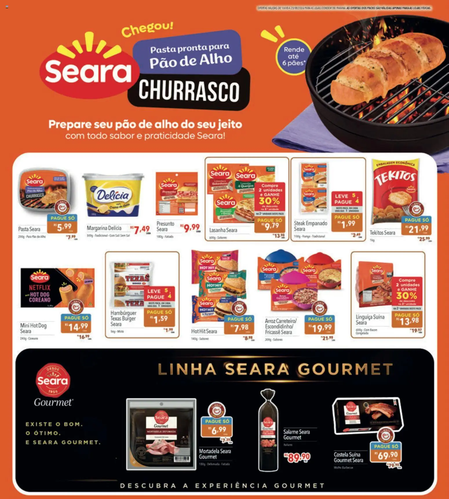 Supermercados Condor Folheto - válido de 10/08/2026 | Página: 12 | Produtos: Linguiça, Pão, Presunto, Lasanha