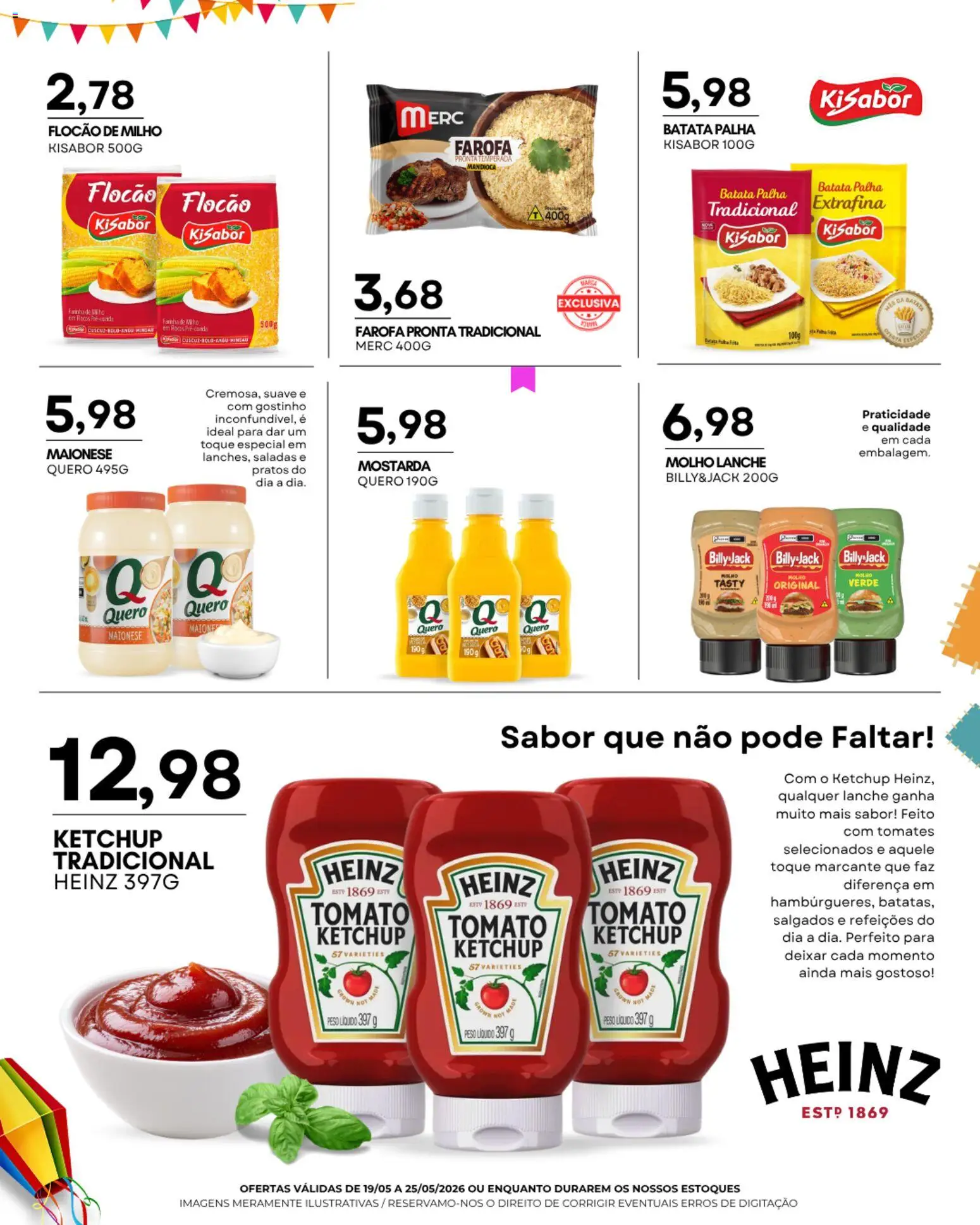Mercadão Atacadista Folheto - válido de 19.05.2026 | Página: 5 | Produtos: Tomates, Ketchup, Batata palha, Maionese
