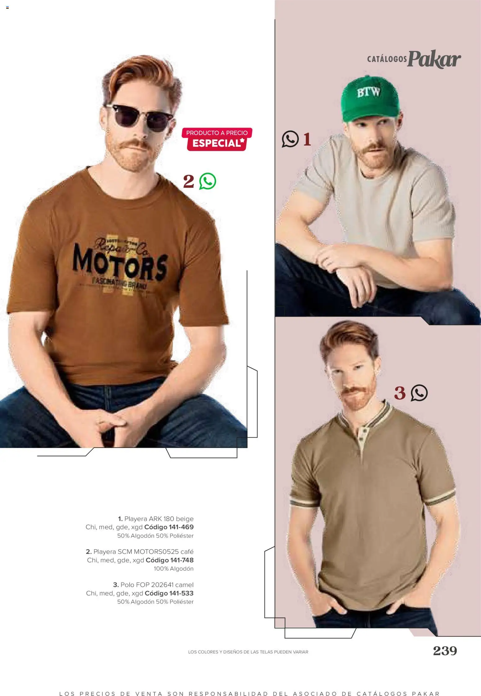 Nuevas ofertas de SC Pakar válidas en toda la República Mexicana desde el 31/07/2026. ¡Encuentra las mejores ofertas en SC Pakar catálogo Ropa! | Página: 239 | Productos: Café, Algodón, Playera