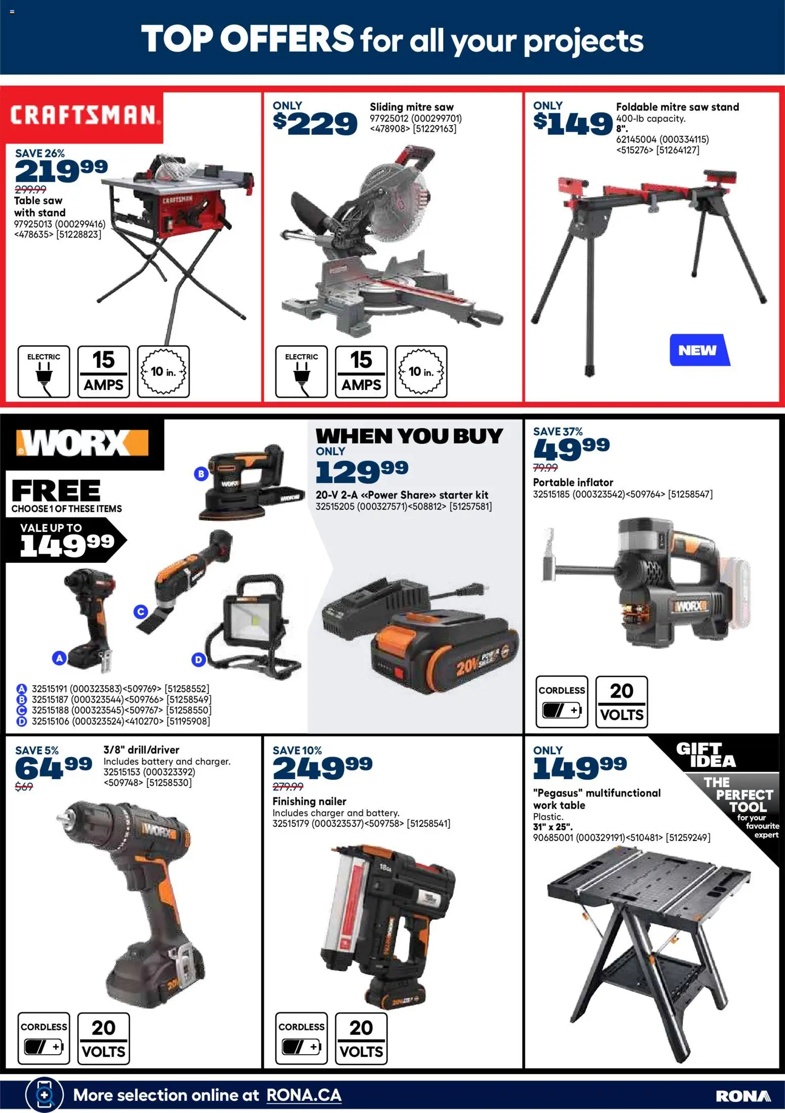 Rona flyer valid from 07.05.2026 | Page: 12 | Products: Table, Battery