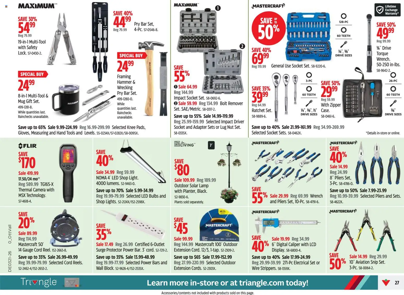 Canadian Tire flyer valid from 21.05.2026 | Page: 27 | Products: Camera, Adapter, Socket, Lamp