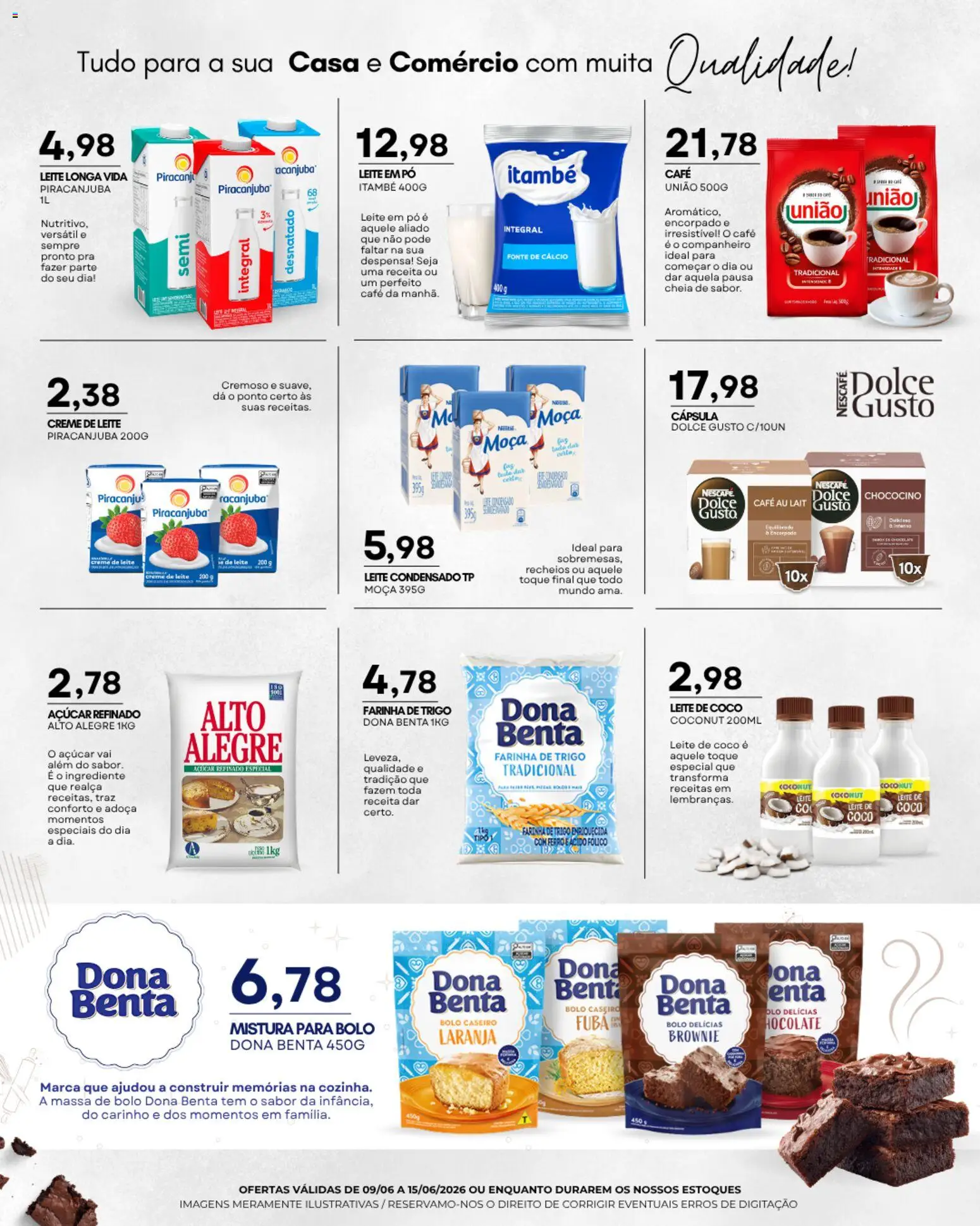 Mercadão Atacadista Folheto - válido de 09.06.2026 | Página: 8 | Produtos: Coco, Pó, Leite condensado, Leite de coco