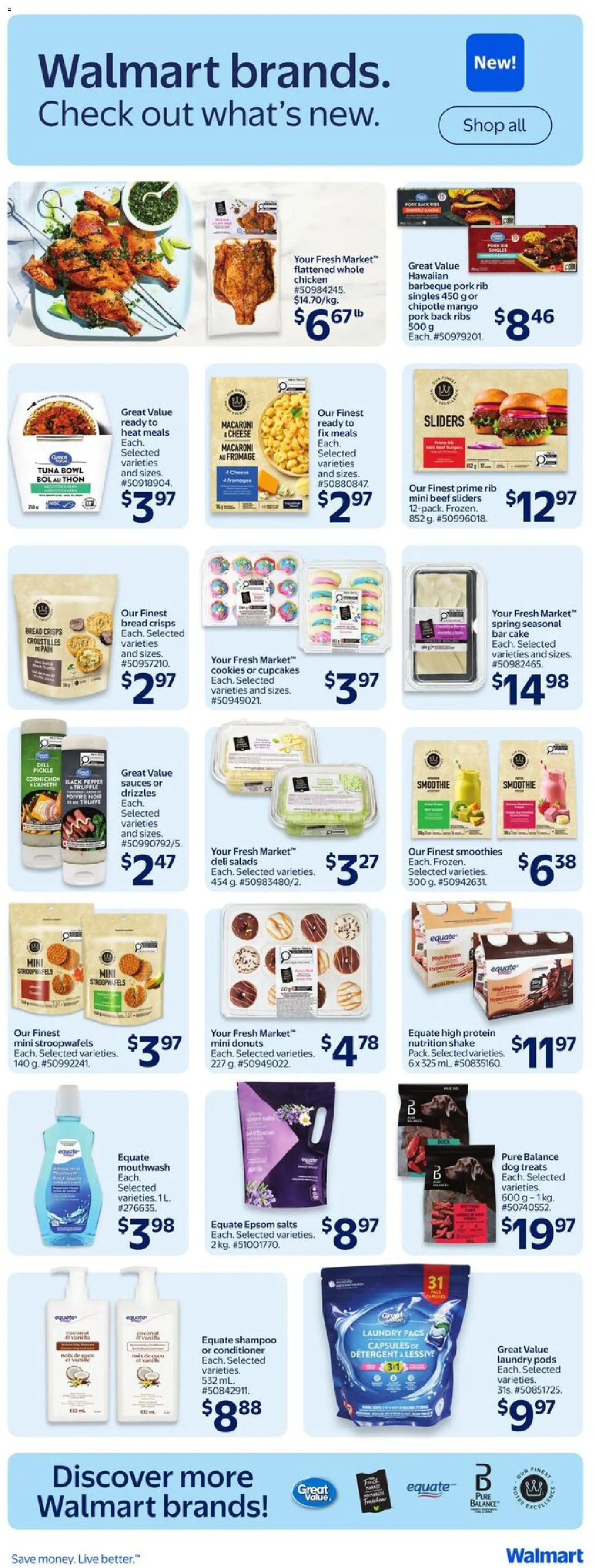 Walmart flyer valid from 21.05.2026 | Page: 12 | Products: Beef, Detergent, Bread, Pork