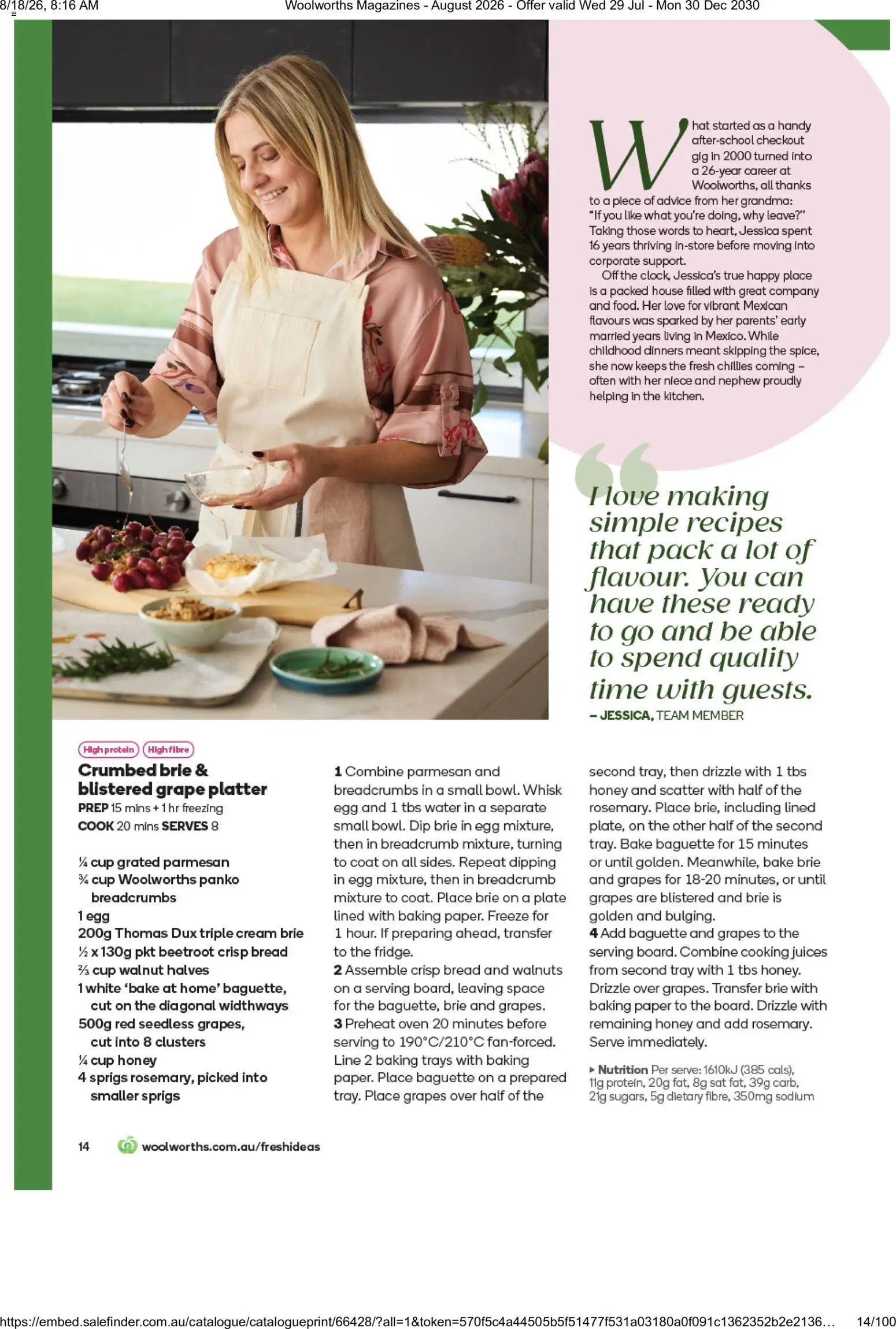 Woolworths catalogue - valid from 01/08/2026 | Page: 14 | Products: Bread, Coat, Hat, Oven
