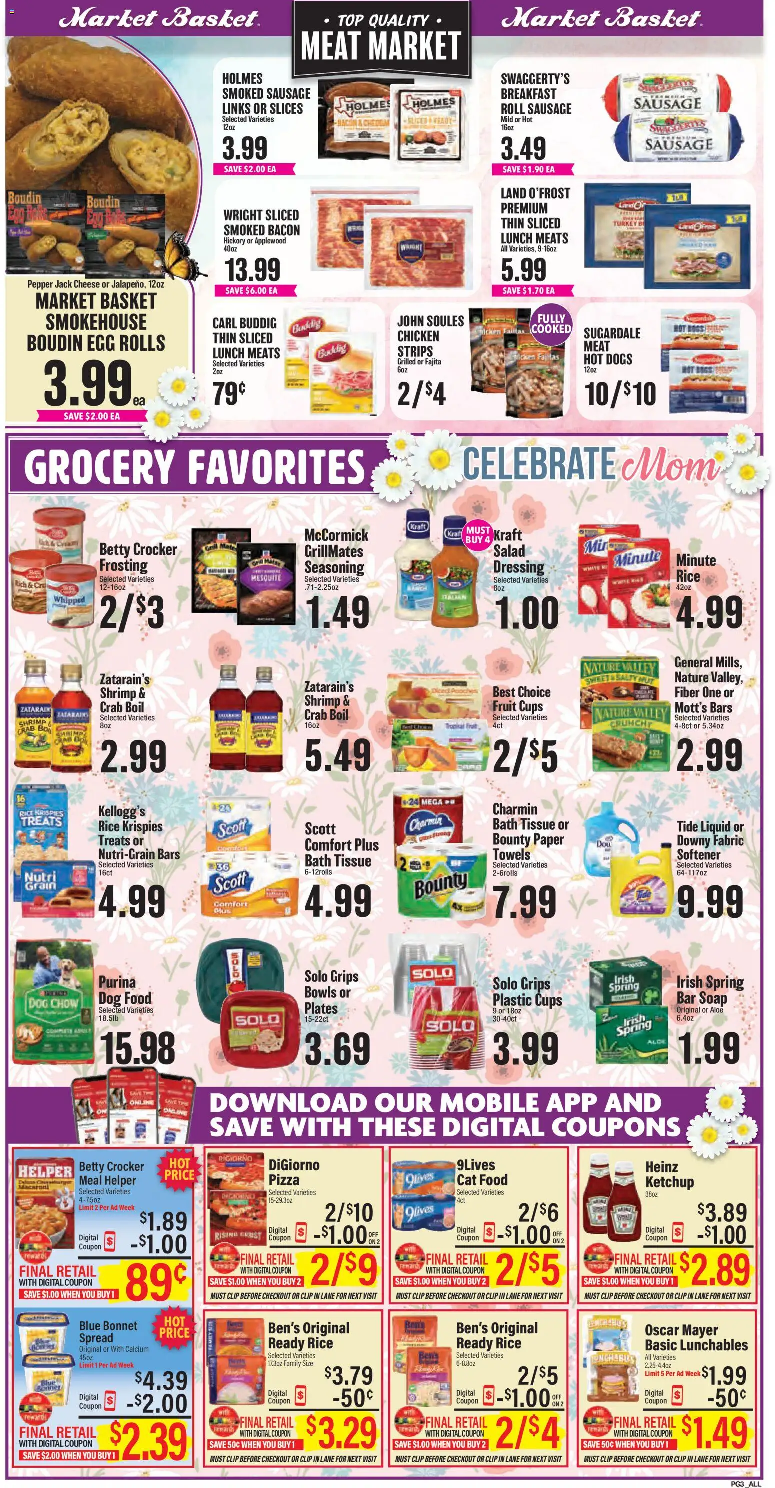 Market Basket Weekly Ad - valid from 06.05.2026 | Page: 3 | Products: Dog Food, Cheese, Soap, Pepper