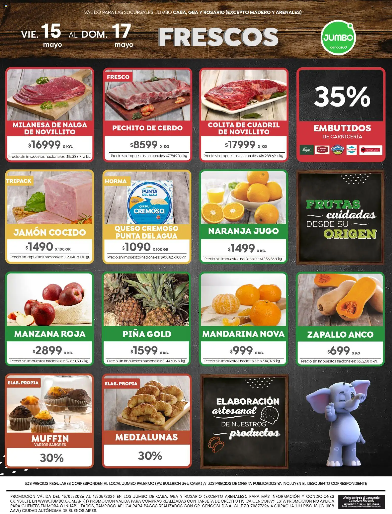 Jumbo ofertas │ válido desde el 15.05.2026 | Página: 8 | Productos: Jamón cocido, Queso, Jugo, Cerdo