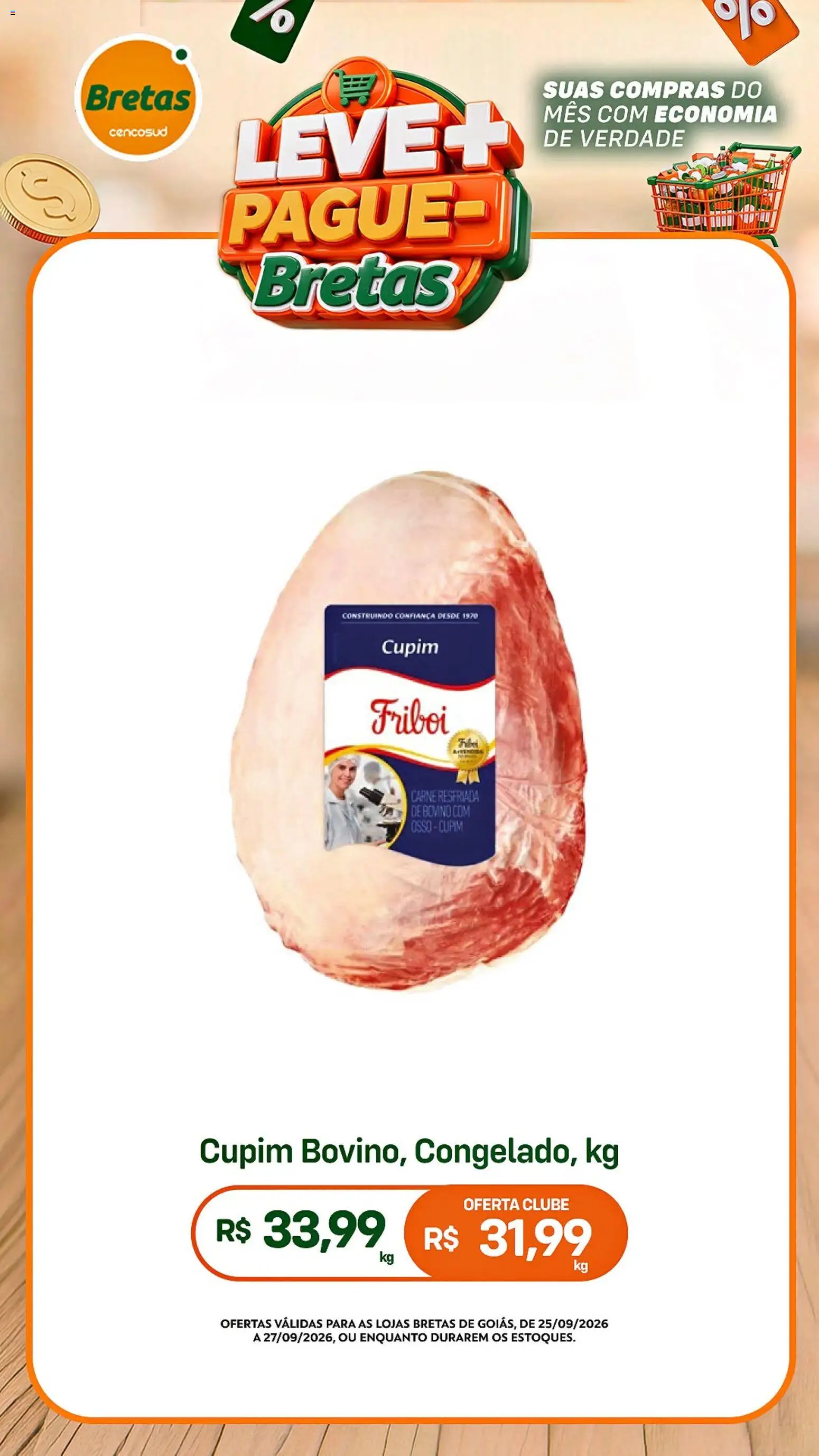 Bretas Folheto - válido de 25/09/2026 | Página: 4 | Produtos: Carne