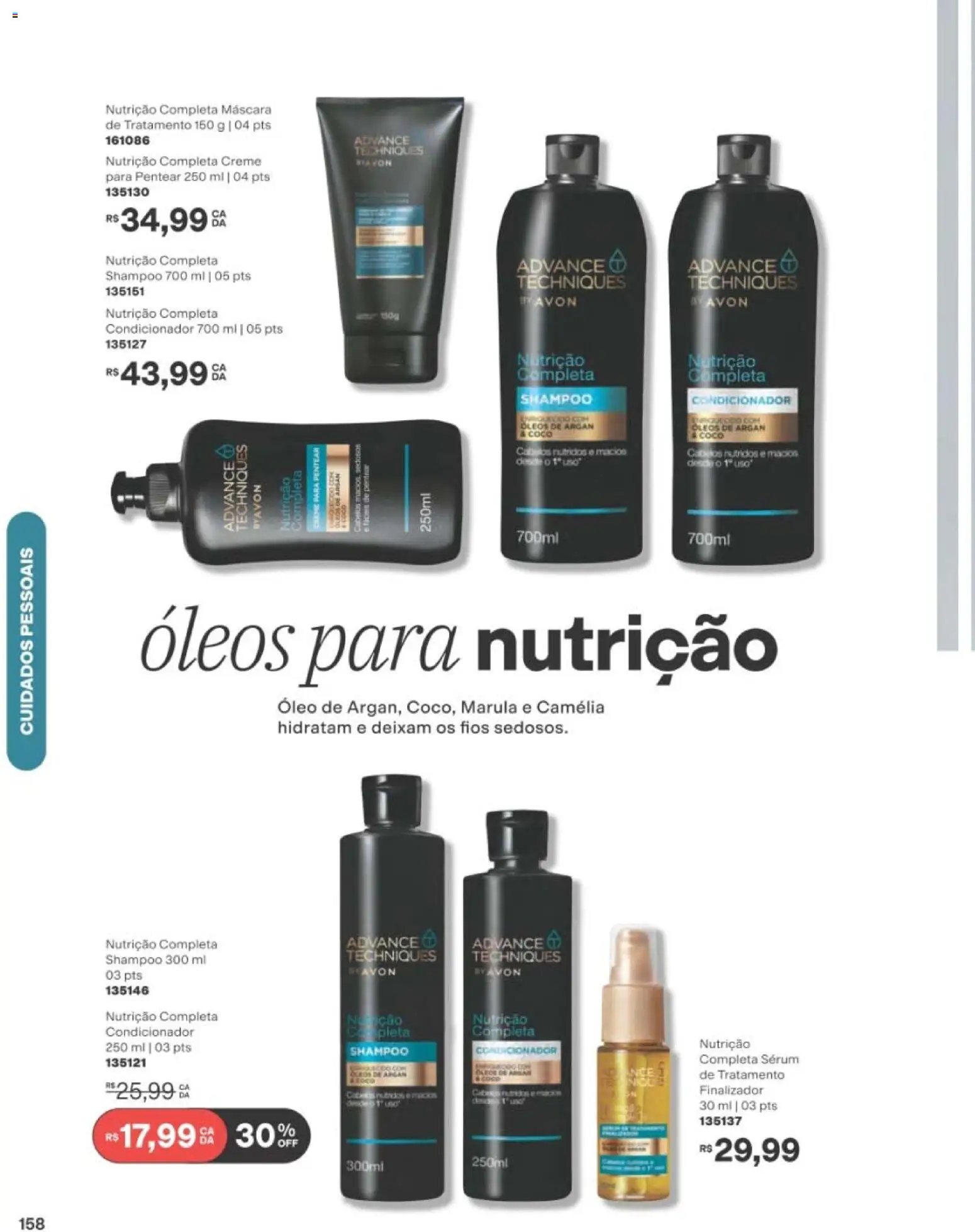 Avon Folheto - válido de 29/06/2026 | Página: 158 | Produtos: Shampoo, Condicionador, Sérum, Creme