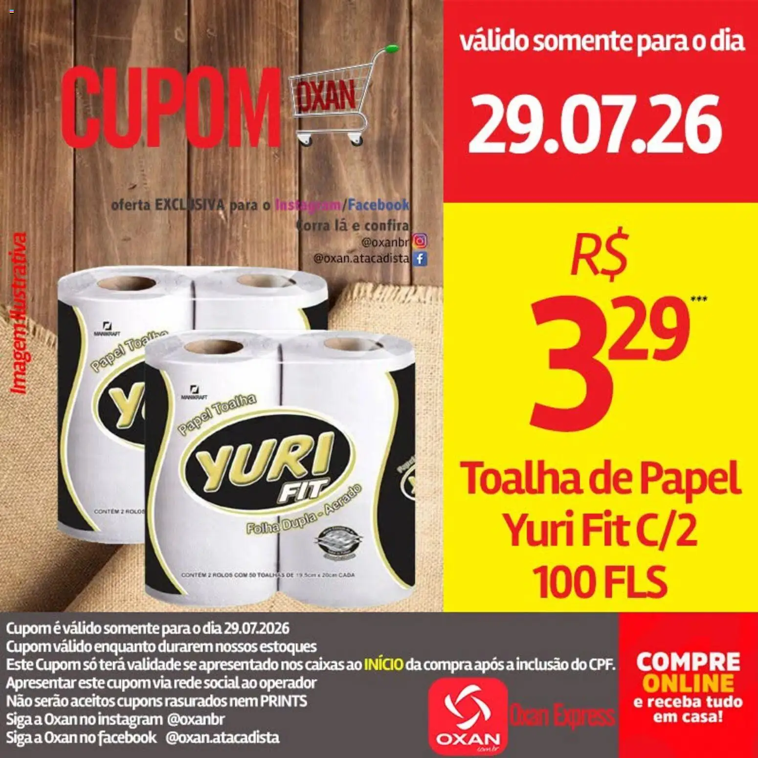 Oxan Atacadista Folheto - válido de 29/07/2026 | Página: 1 | Produtos: Papel toalha