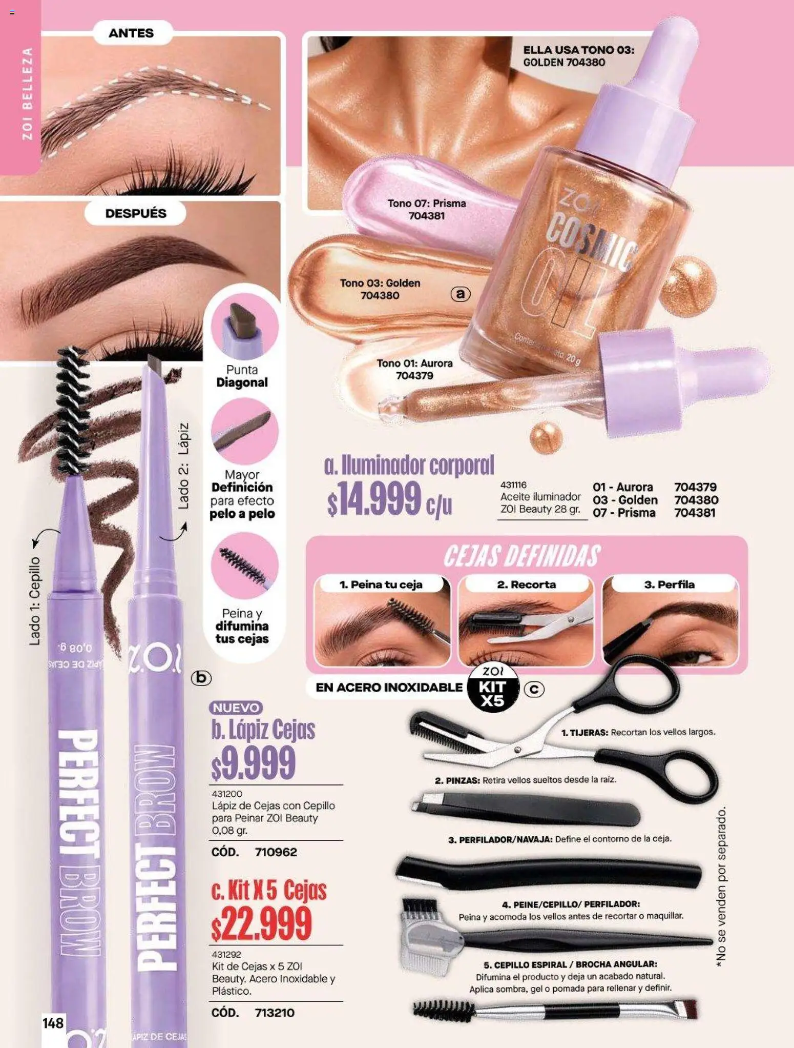 Carmel revista - valida desde el 01/10/2026 | Página: 148 | Productos: Iluminador, Cepillo, Aceite, Perfilador
