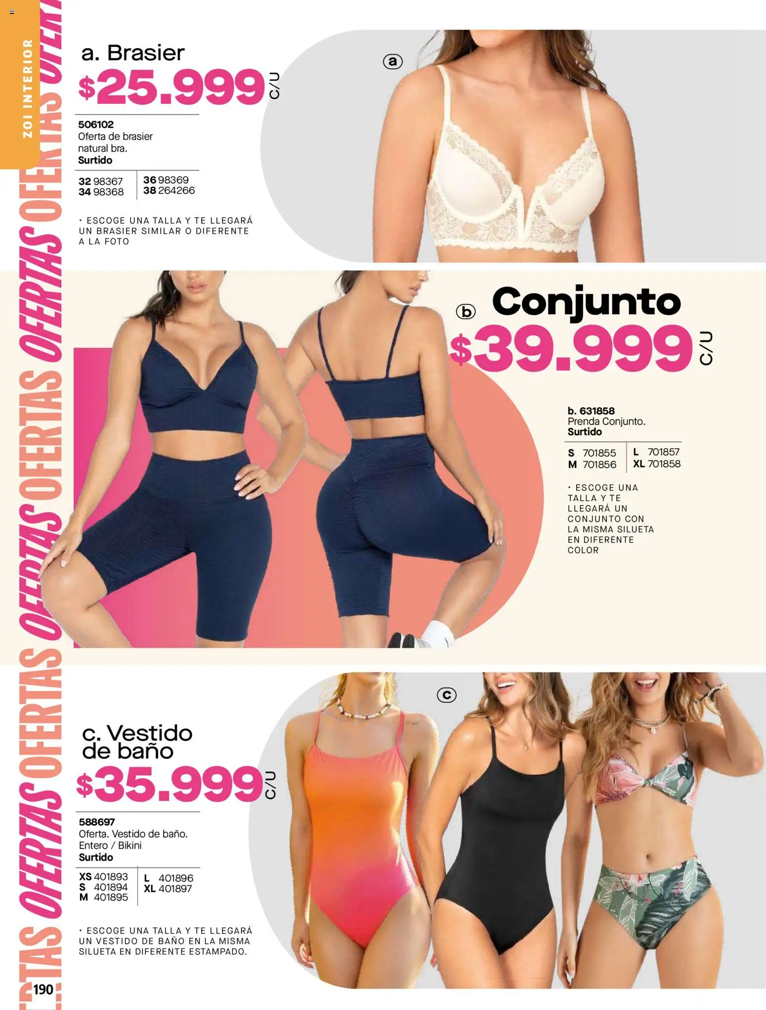 Carmel revista - valida desde el 01/04/2026 | Página: 190 | Productos: Té, Brasier, Vestido de baño, Conjunto