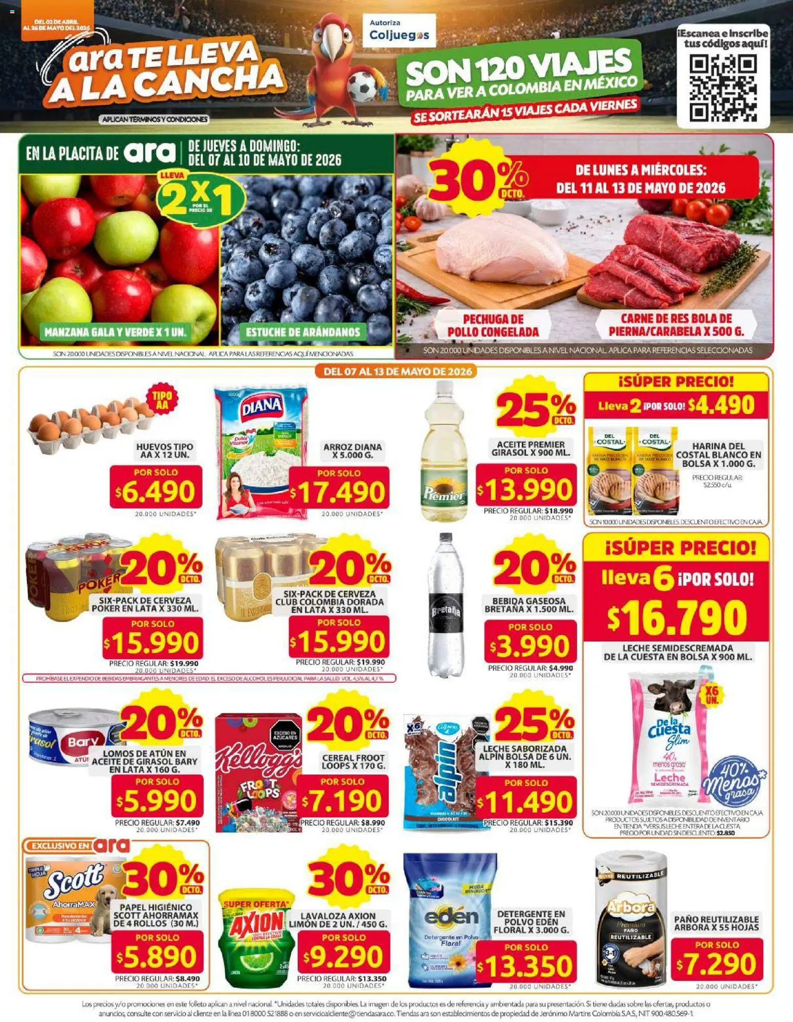 Ara revista - valida desde el 07.05.2026 | Página: 1 | Productos: Estuche, Atún, Sobre, Polvo