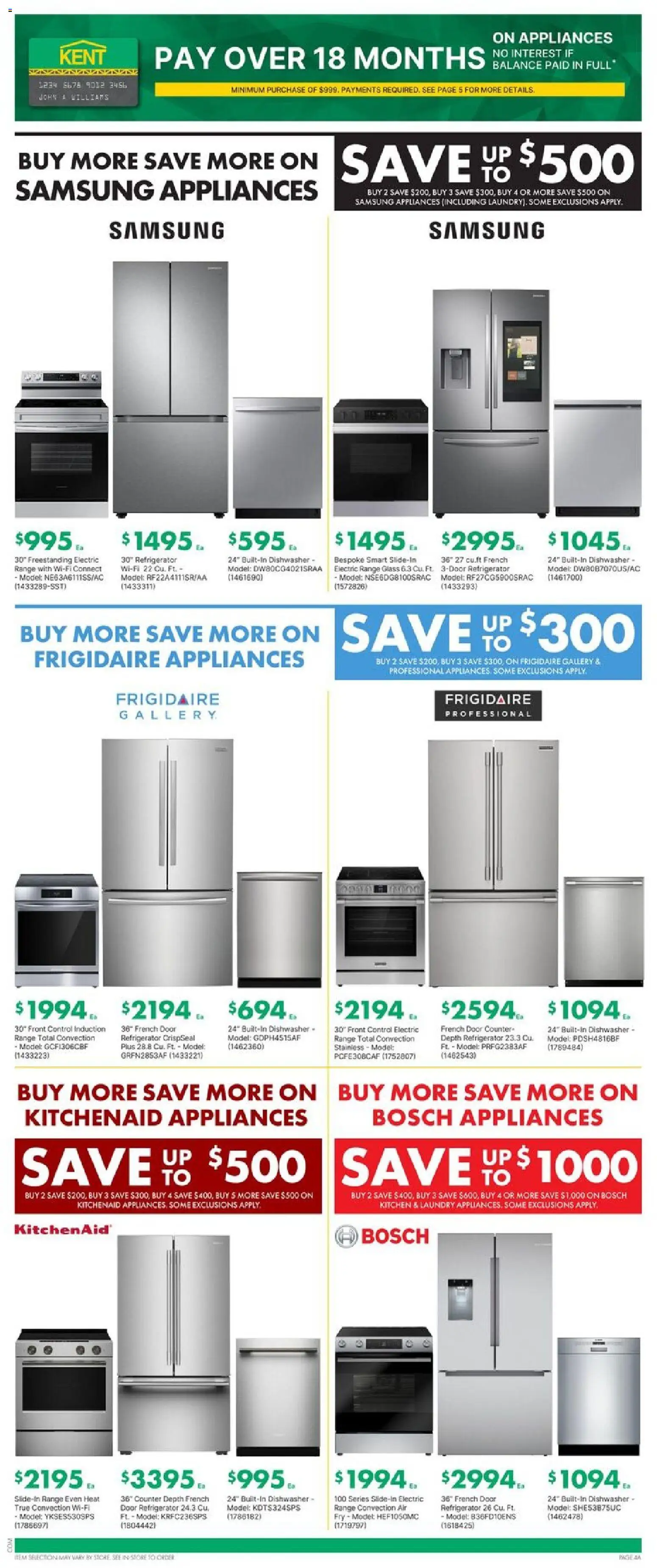 Kent flyer valid from 28.05.2026 | Page: 7 | Products: Refrigerator, Dishwasher