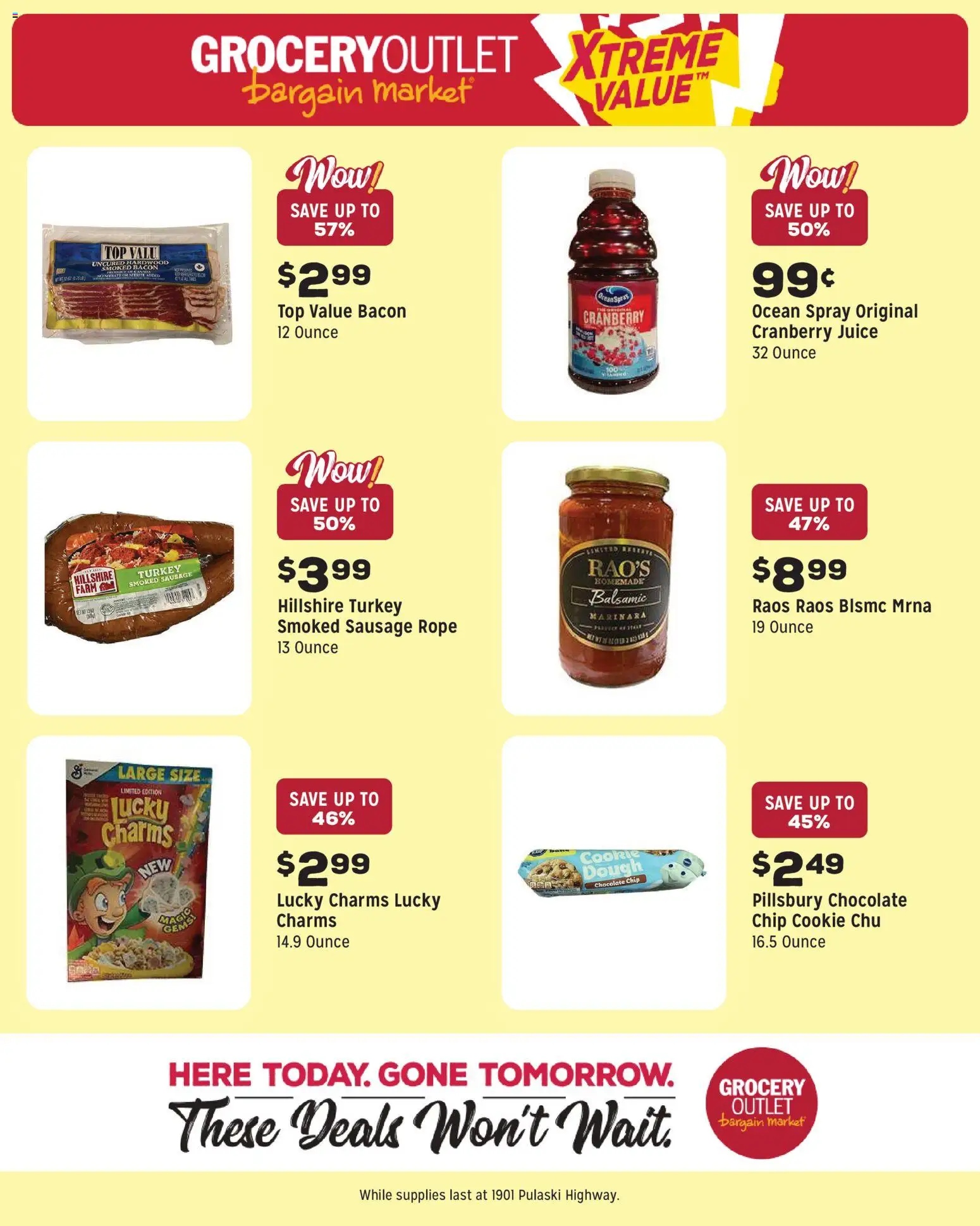 Grocery Outlet Weekly Ad - MD - valid from 03.06.2026 | Page: 8 | Products: Chocolate, Juice, Sausage, Chocolate Chip