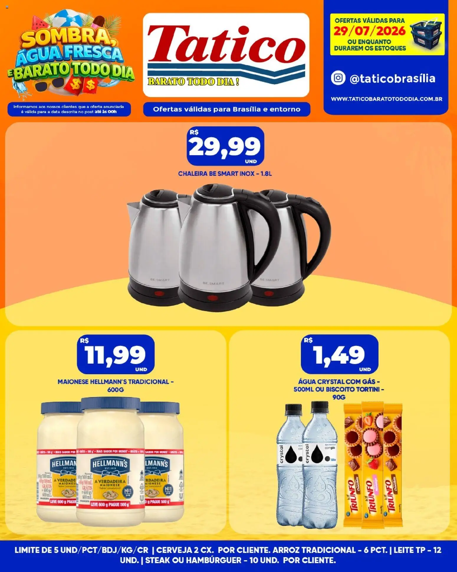 Tatico Folheto - válido de 30/07/2026 | Página: 40 | Produtos: Leite, Chocolate, Cerveja, Arroz